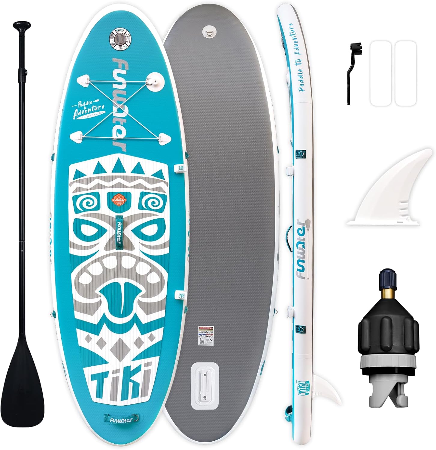 FunWater Inflatable Paddle Board Ultra-Light SUP for All Skill Levels Included w...