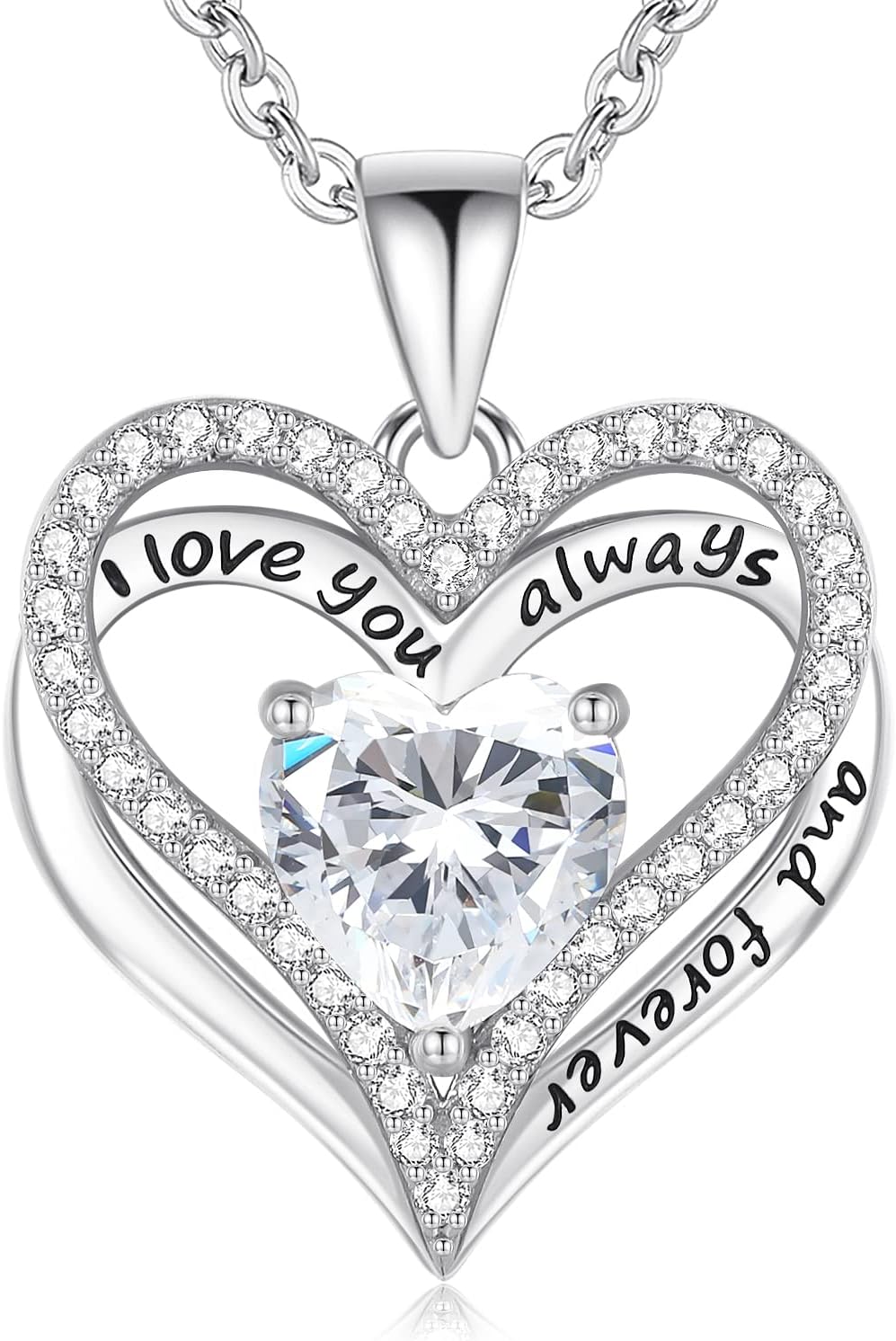 S925 Sterling Silver Necklace for Women, Wife Jewelry Rose Gold, Mom Birthday Va...