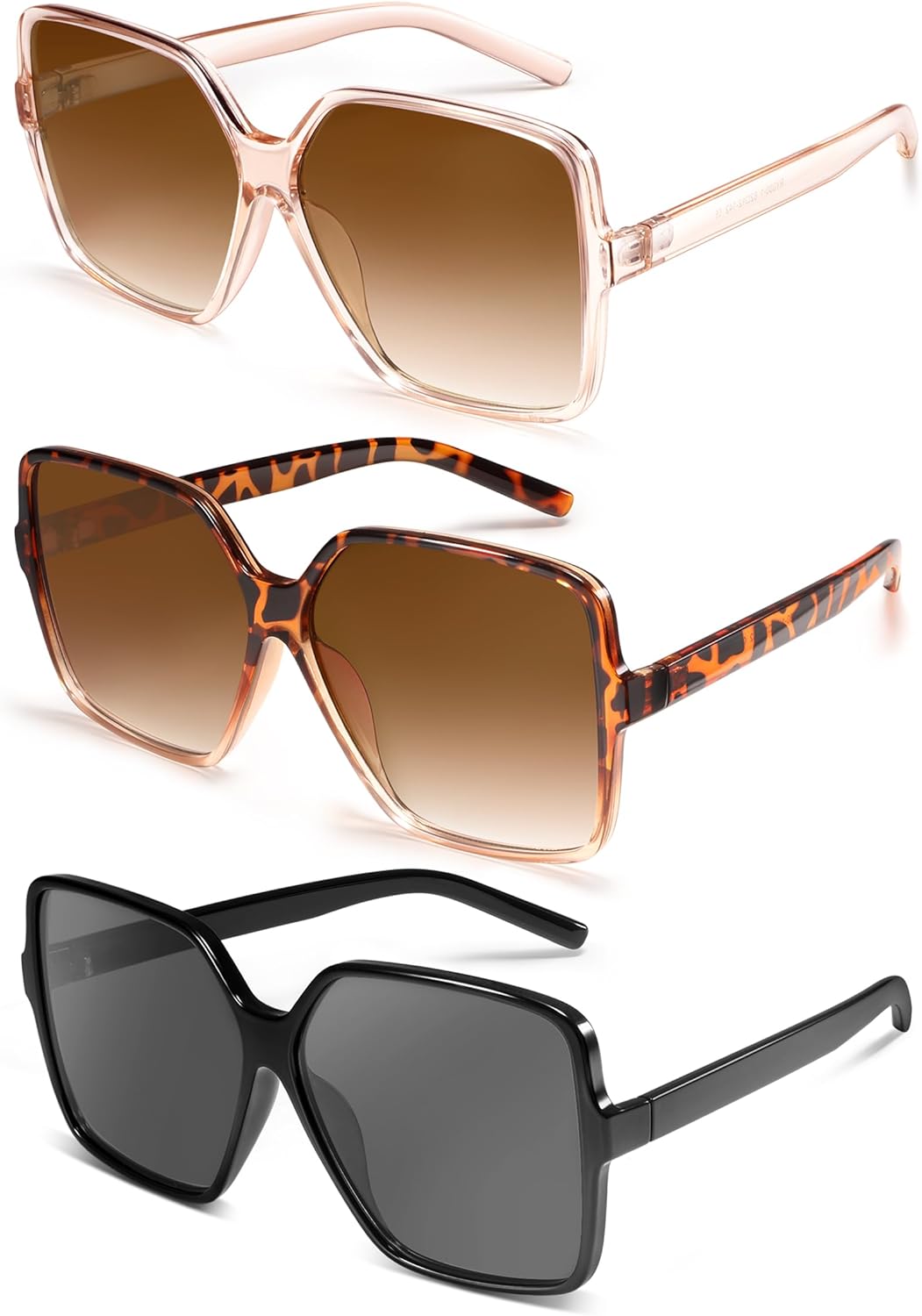 Dollger Oversized Square Sunglasses for Women Big Large Wide Fashion Shades for...