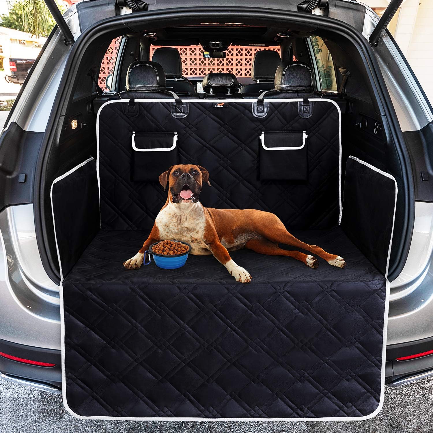 Toozey Complete Car Boot Protector for Dogs XL(208*138cm), 4 Layers Quilted & Du...