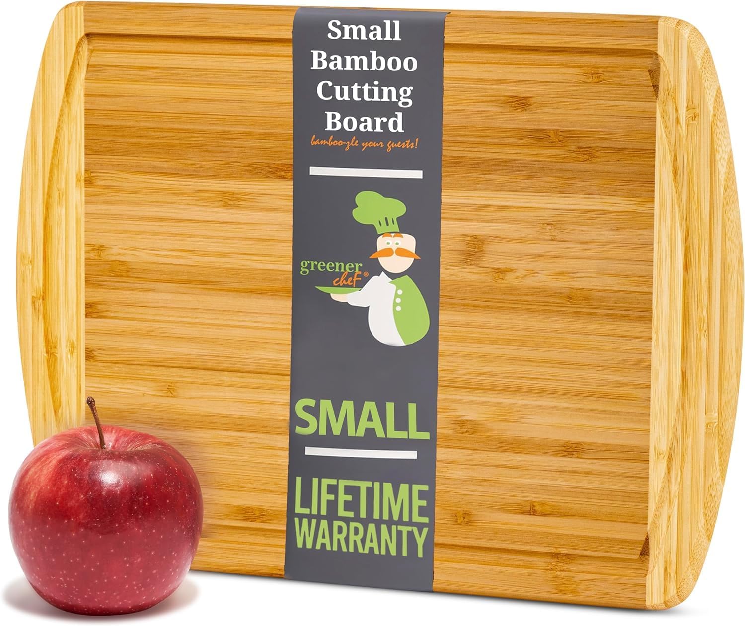 GREENER CHEF 12 Inch Small Cutting Board with Lifetime Replacements, Bamboo Cutt...