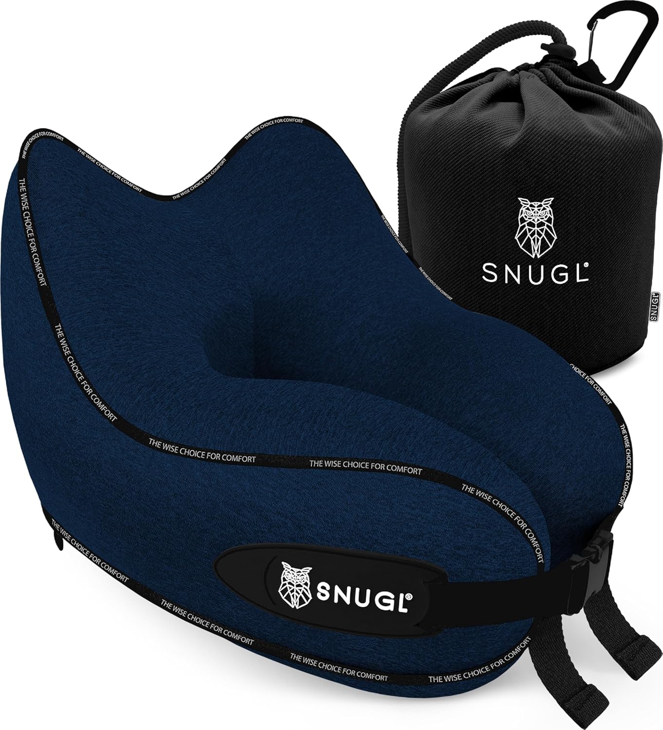 SNUGL Travel Pillow - Memory Foam Neck Cushion - Flight Pillow | Support Neck Pi...