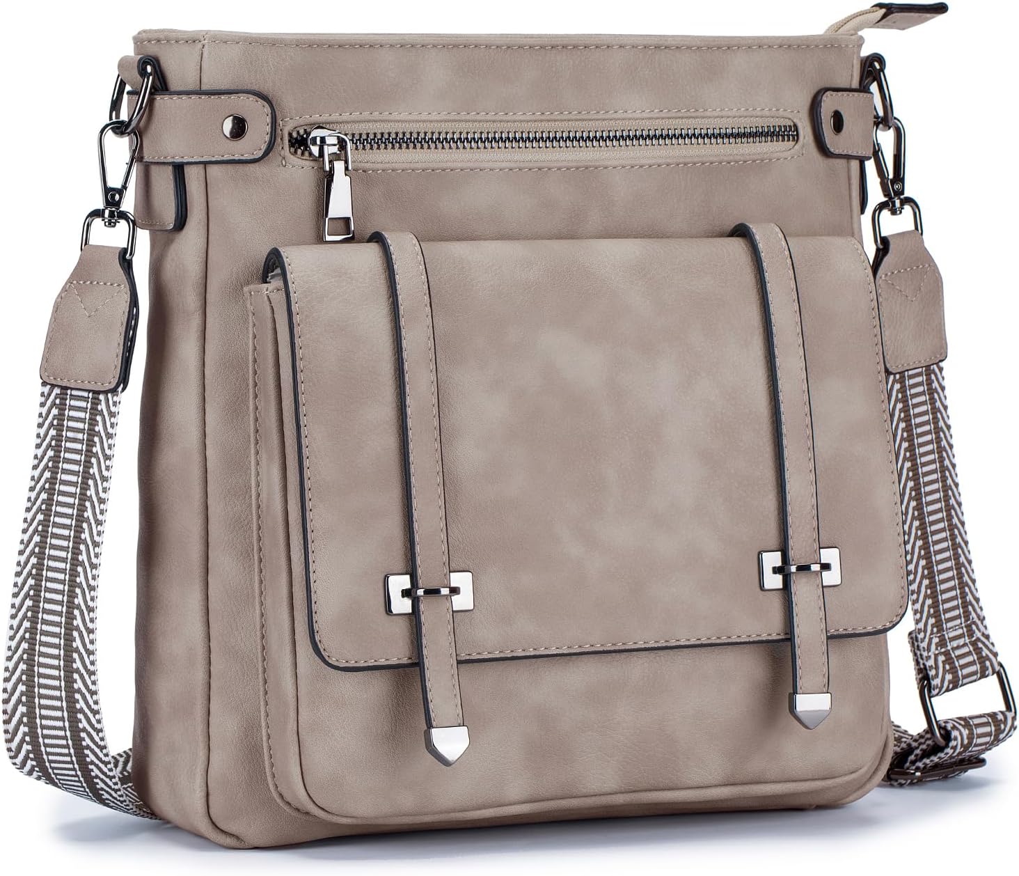 Crossbody Bags for Women,Multi Pocket Crossbody Purses Soft Leather Shoulder Han...