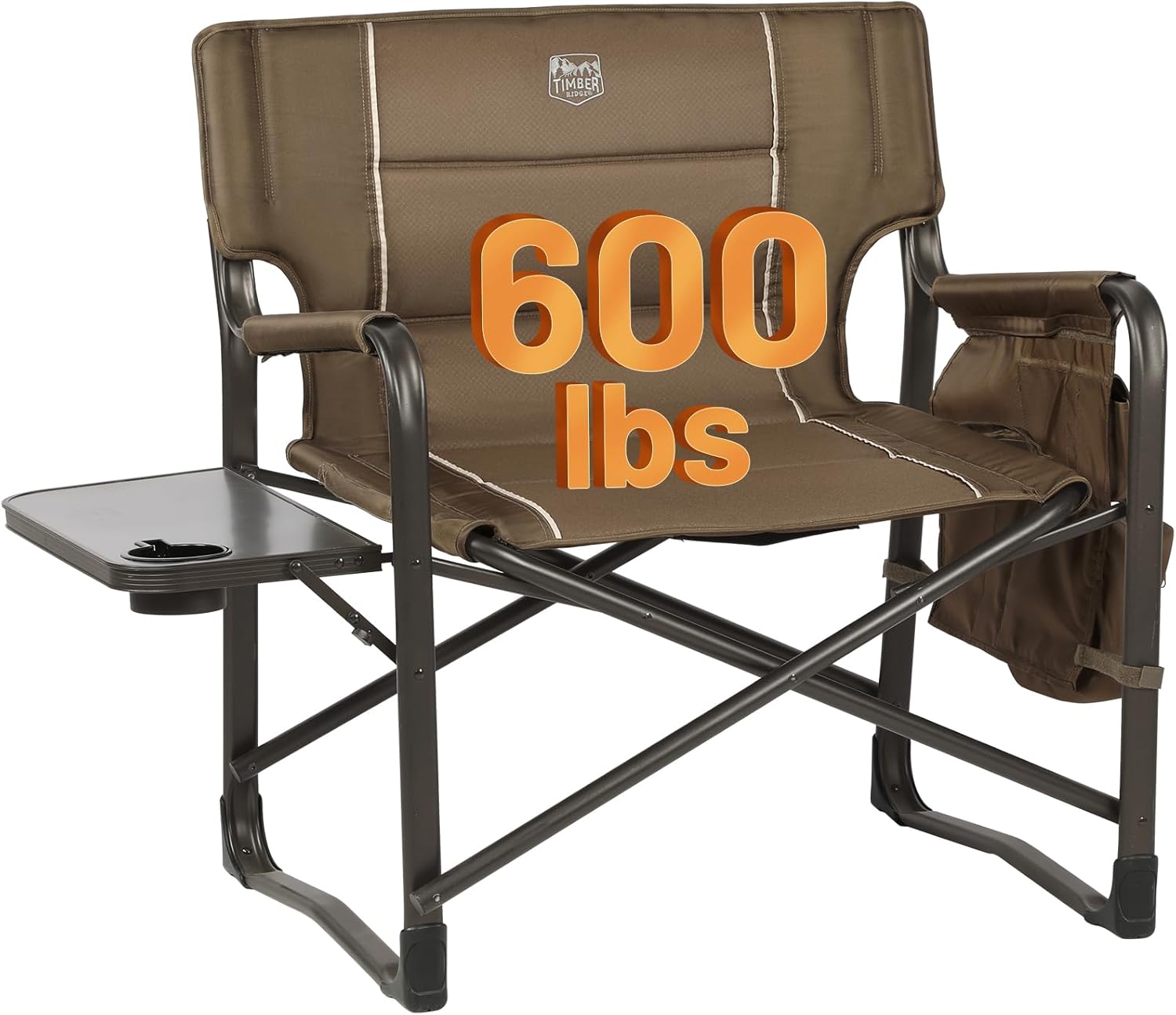 TIMBER RIDGE XXL Upgraded Oversized Directors Chairs with Foldable Side Table, D...