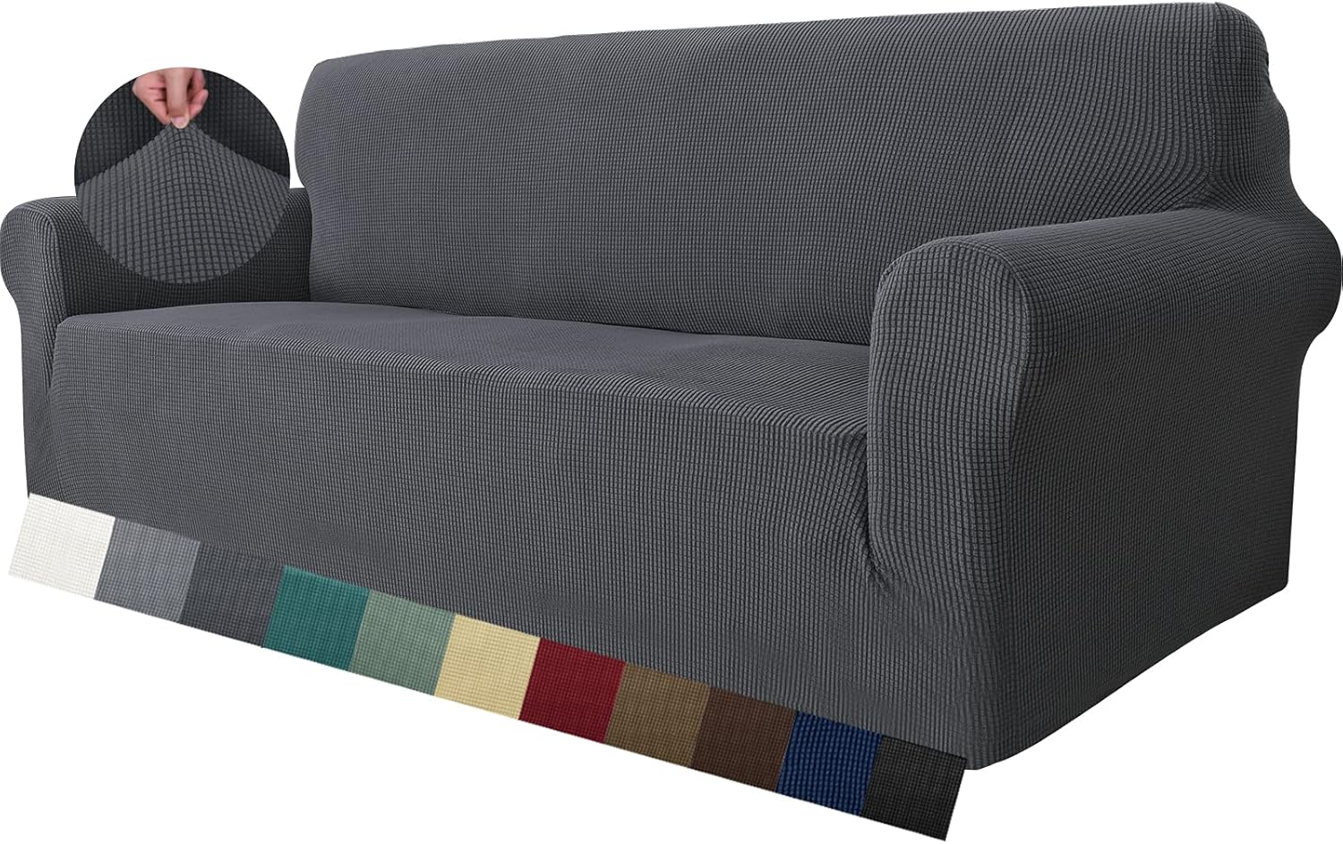MAXIJIN Super Stretch Couch Cover for 3 Seater Couch, 1-Piece Universal Sofa Cov...