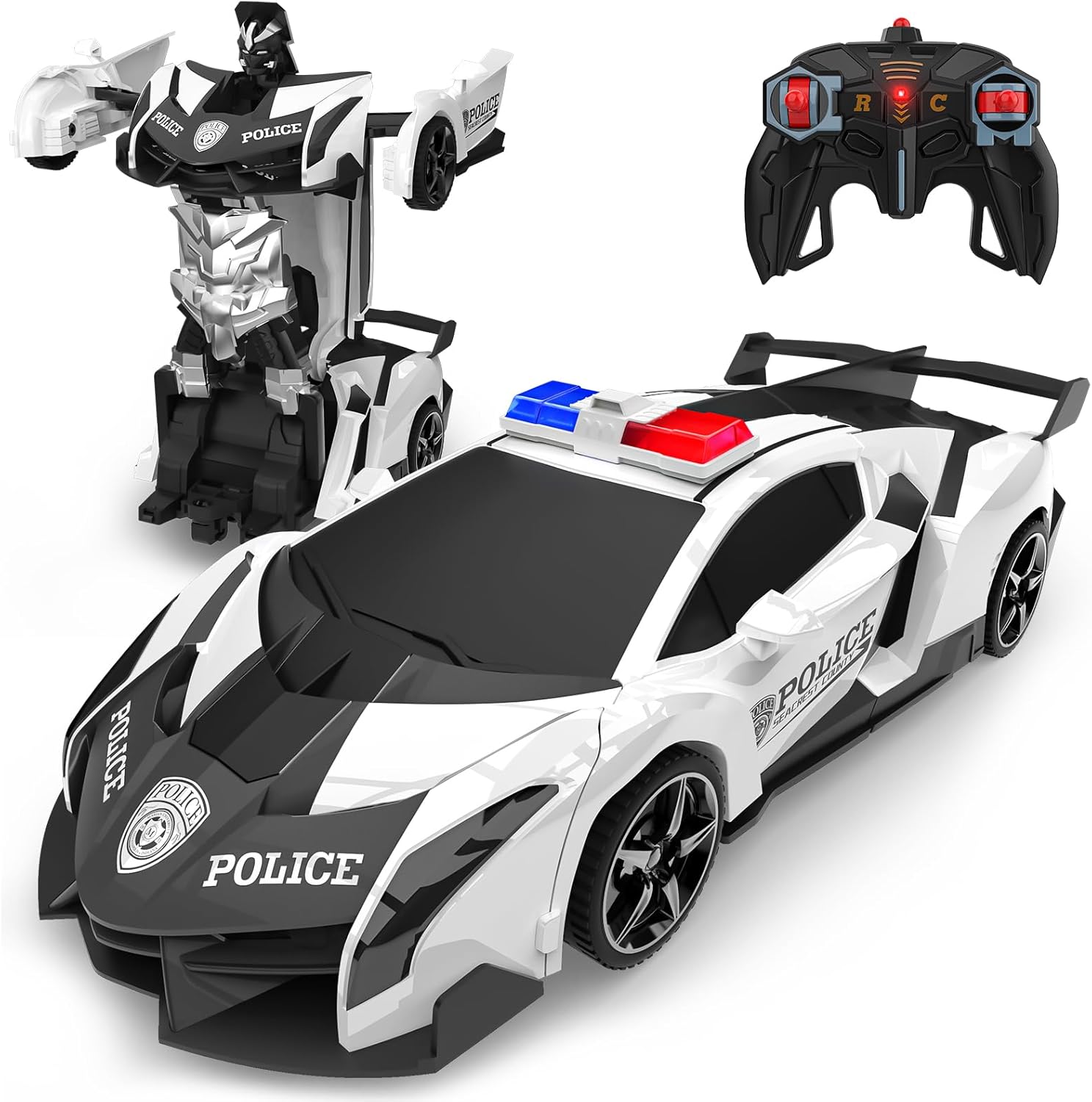 BLUEJAY Transform Rc Cars for Boys 4-7 8-12, 2.4Ghz 1:18 Scale Remote Control Ca...