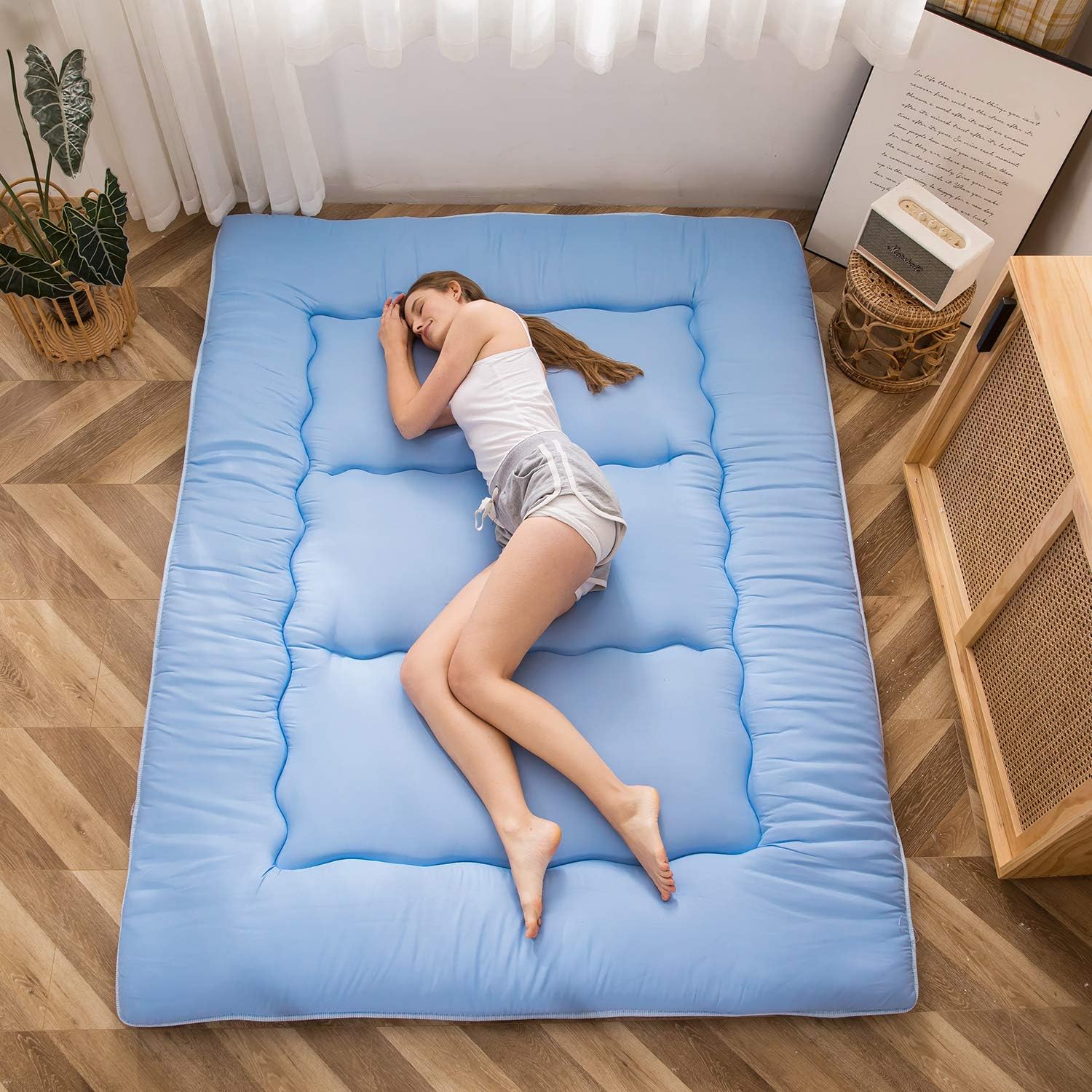 MAXYOYO Futon Mattress, Special Padded Japanese Floor Mattress for Quilted Bed M...