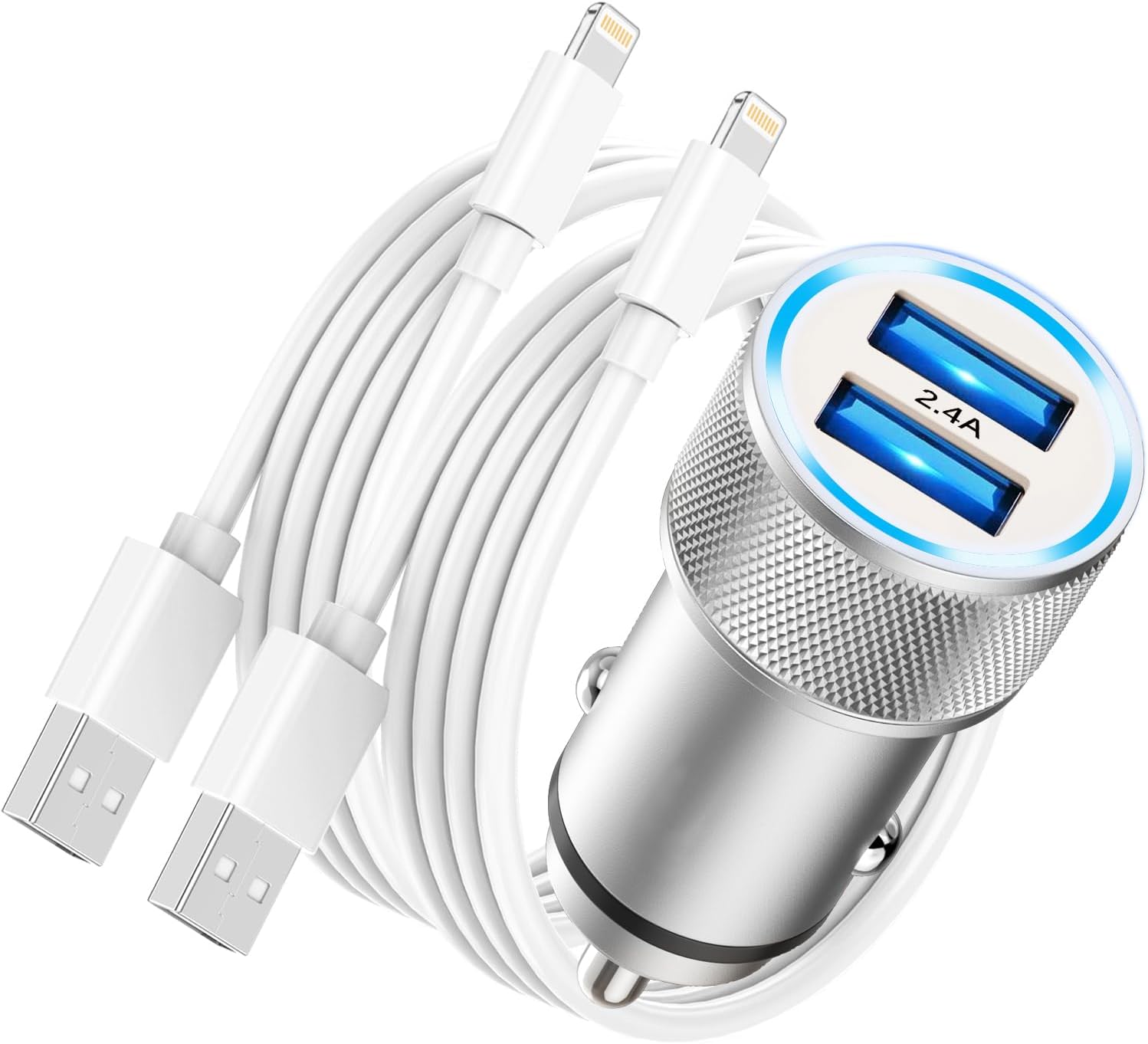 iPhone Car Charger Adapter Apple MFi Certified, Poukey Car iPhone Charger Dual U...
