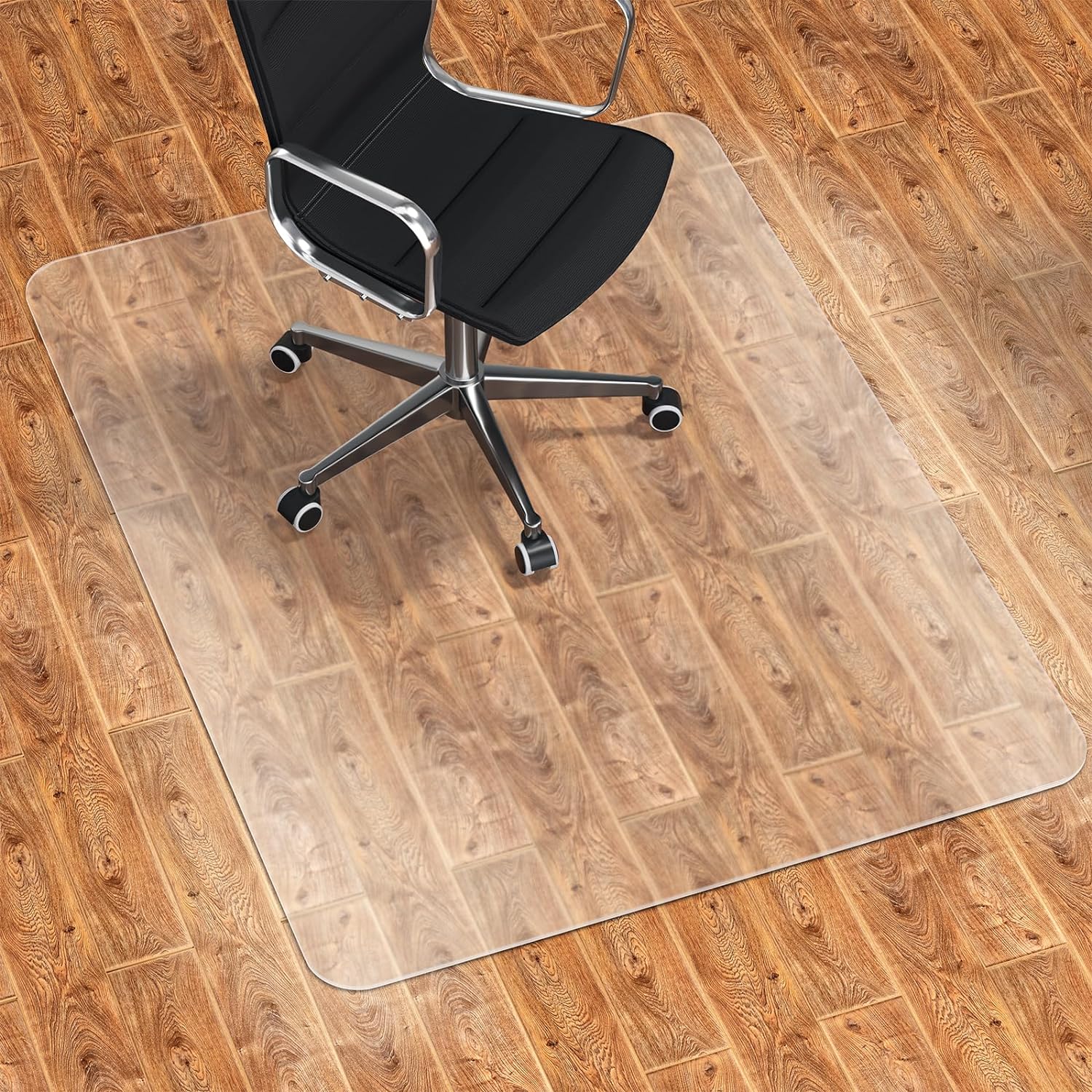 Chair Mat for Hard Floor, WASJOYE 75x120cm Office Chair Mat Desks Mats Large,Tra...