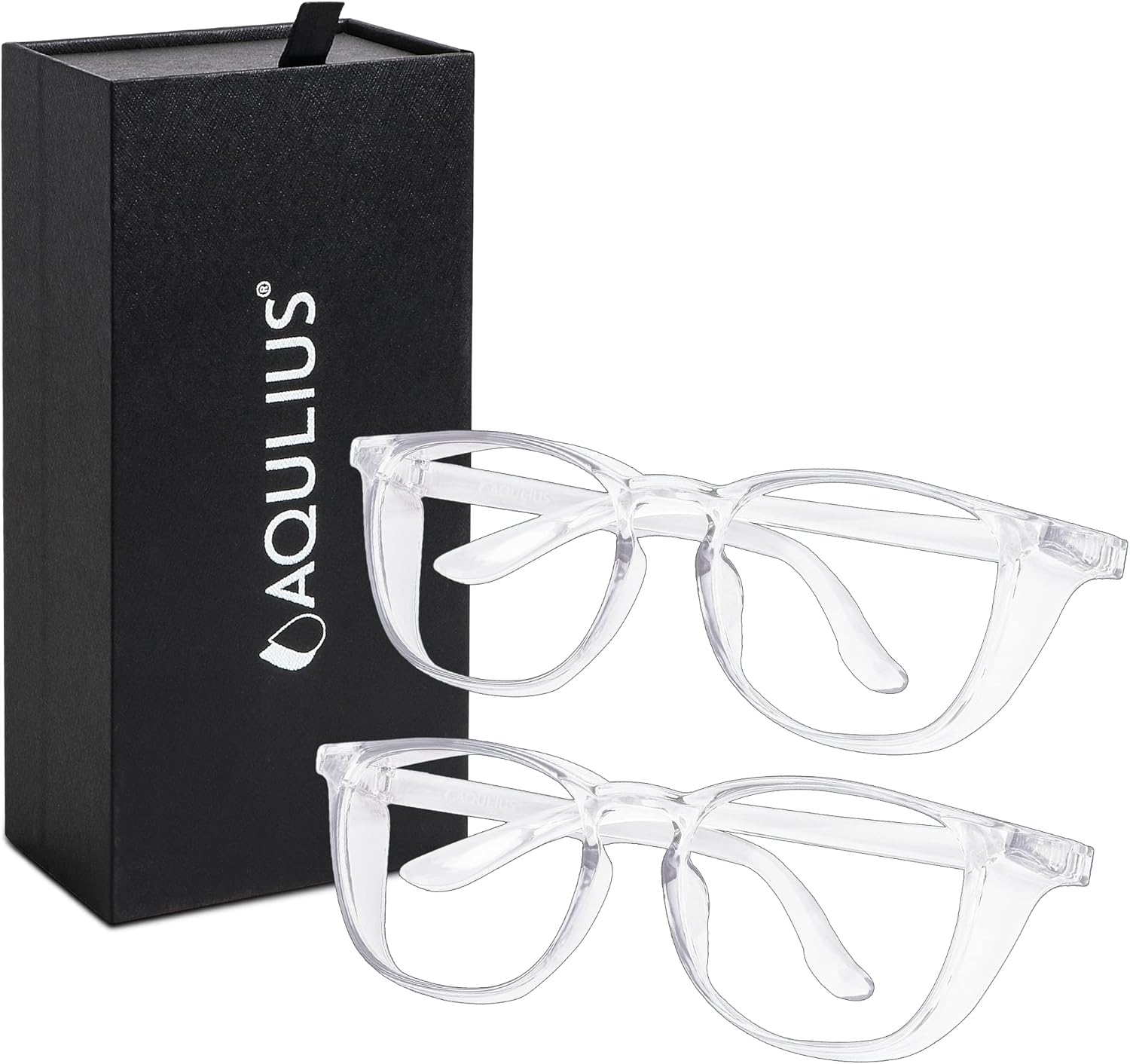 Aqulius 2 Pack Stylish Safety Glasses Goggles Anti Fog, Scratch Resistant Safety...