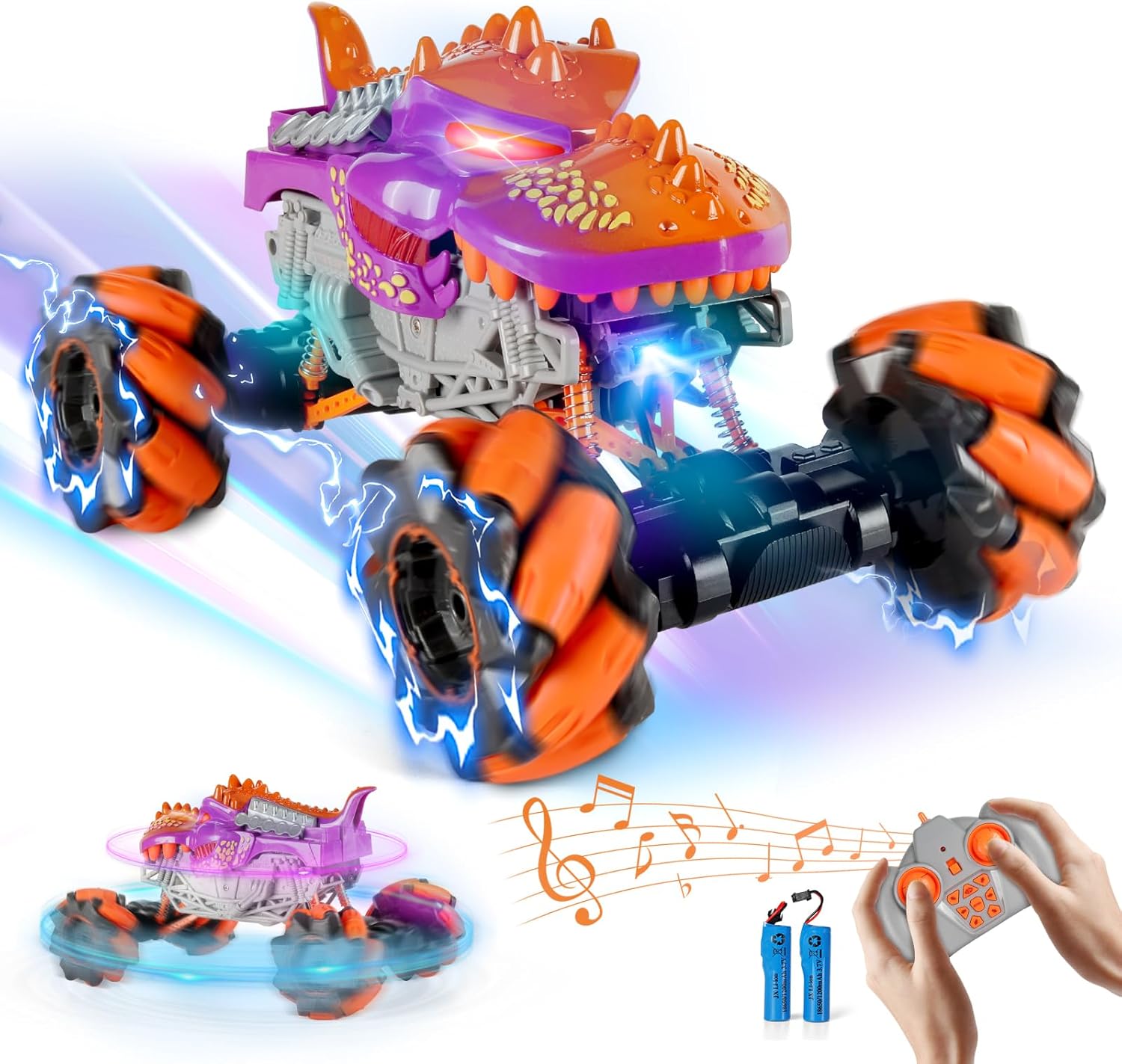 Remote Control Cars Boy Toys, 1:16 4WD Rc Cars Stunt RC Car Toys for 3-10 Year O...