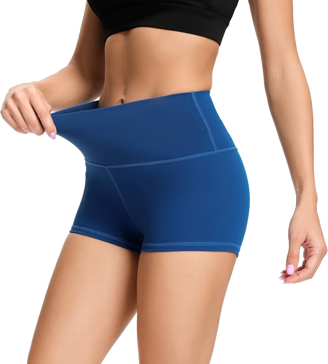 LXNMGO Women's 2"/7" High Waist Yoga Shorts Tummy Control Workout Running Biker...