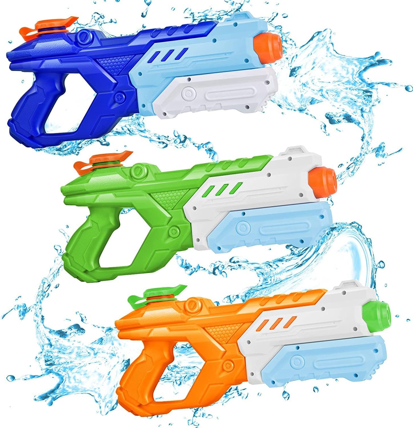 Quanquer Water Pistol for Kids - 3 Pack 600ML Powerful Water Gun 32ft Long Range...