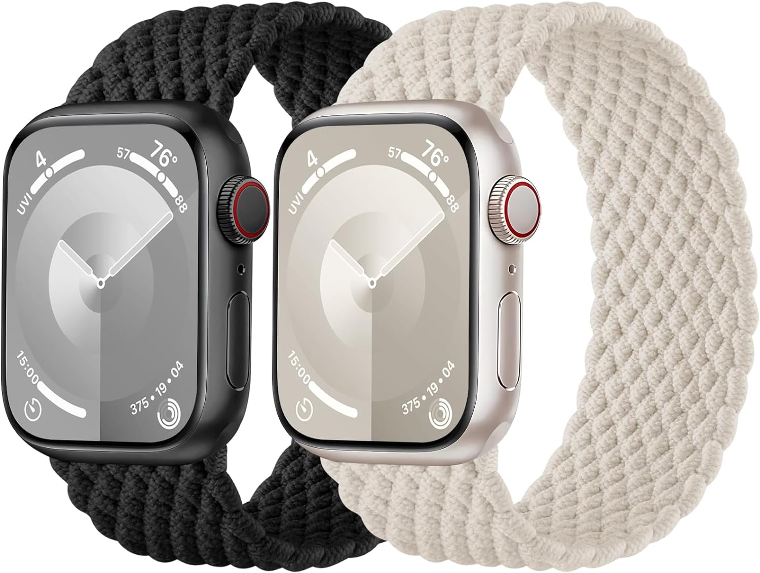 Charlam 2 Pack Braided Solo Loop Compatible with Apple Watch Straps 38mm 40mm 41...