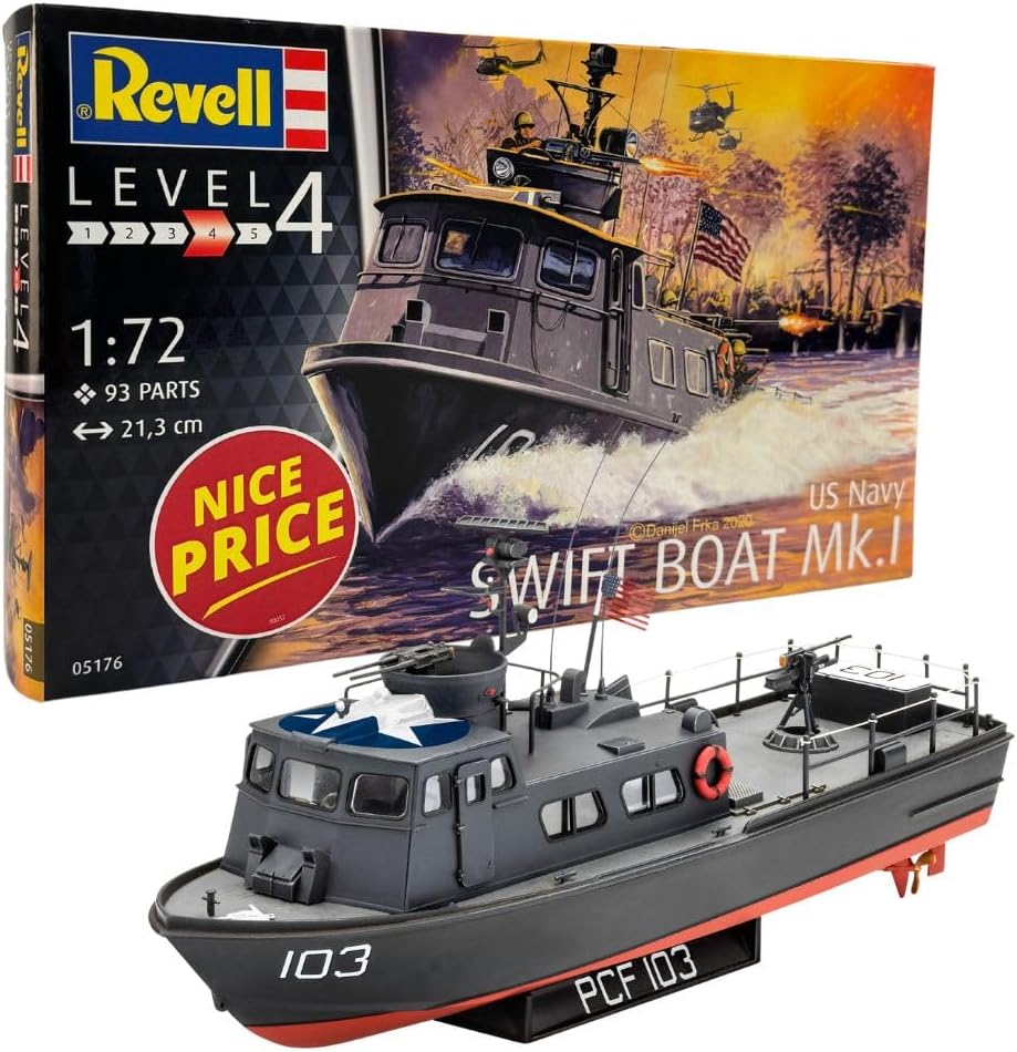 Revell 05176 US Navy SWIFT BOAT Mk.I 1:72 Scale Unbuilt/Unpainted Plastic Model...