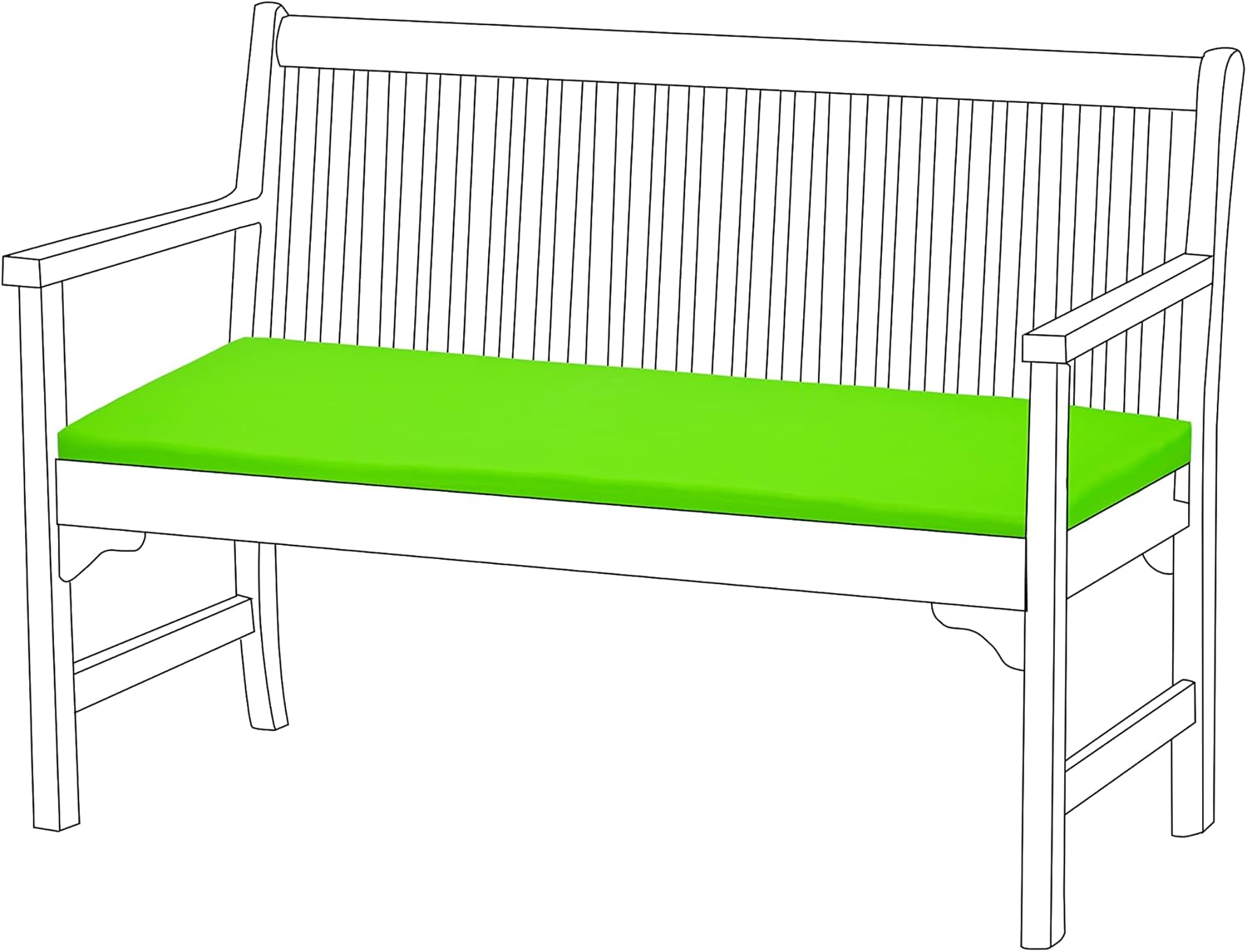 Gardenista 2 Seater Garden Bench Cushion 108x45 cm | Water Resistant Outdoor Cus...