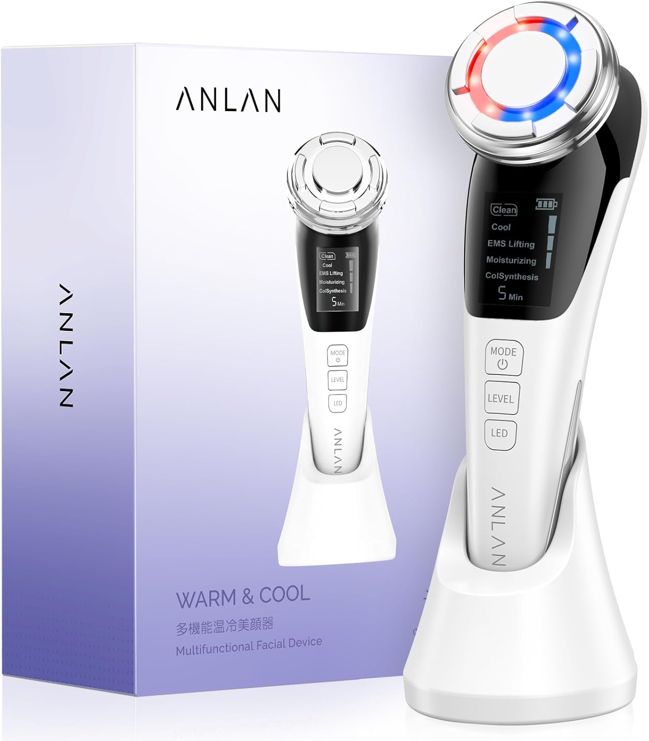 ANLAN Face Massager for Skin Care,Beauty Device Multi Anti-Wrinkle High-Frequenc...