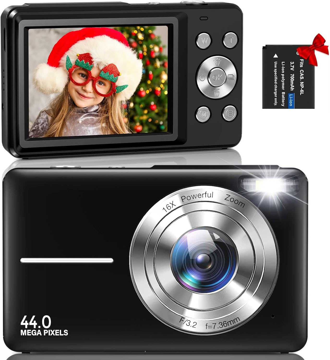 Digital Camera, Nsoela Vlogging Camera Rechargeable Digital Cameras FHD 1080P 44...