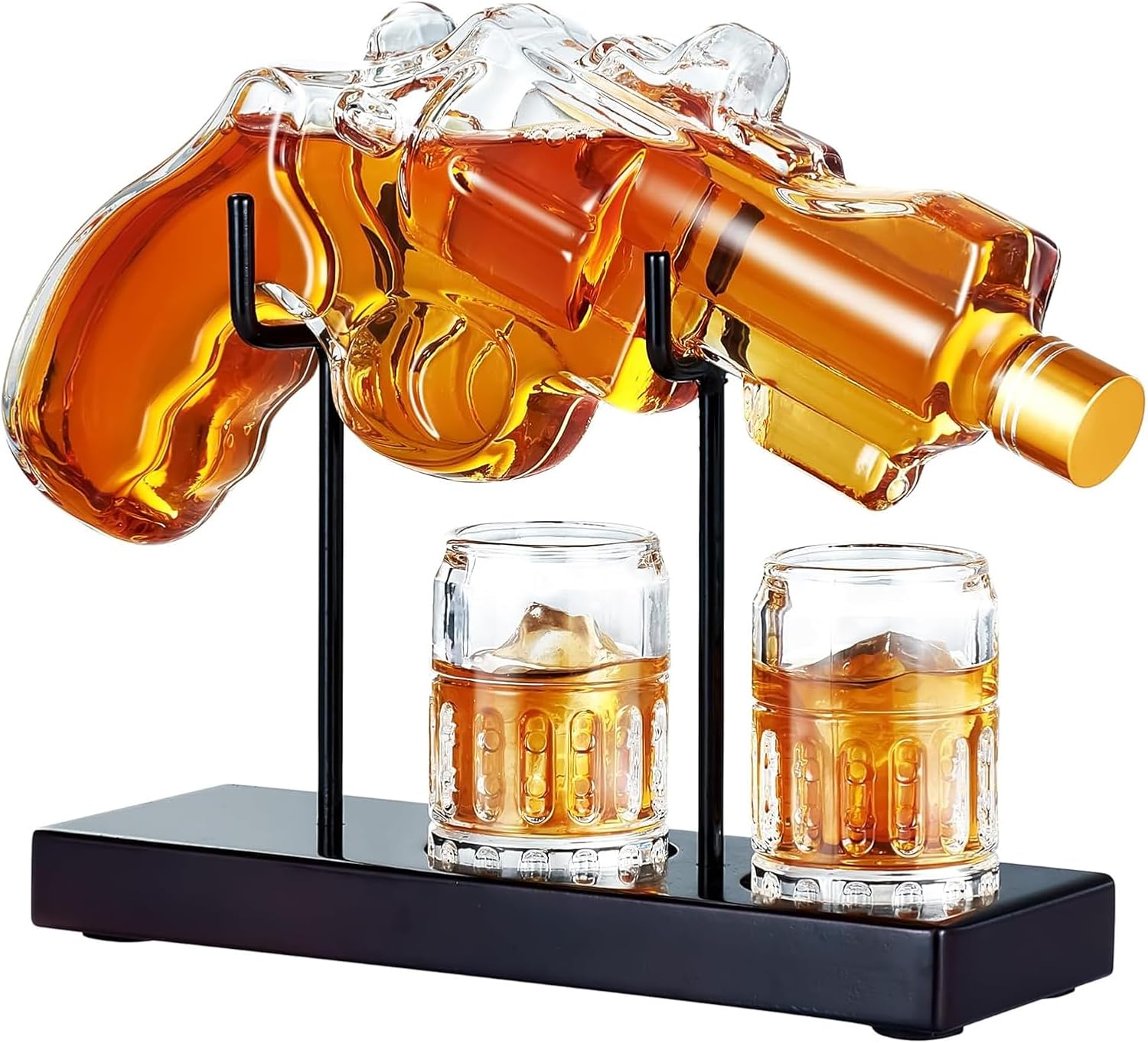 Gifts for Men Dad, Kollea 9 Oz Gun Whiskey Decante...