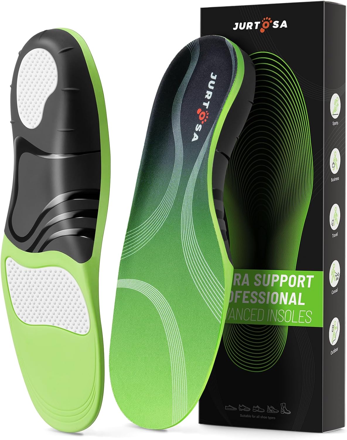 TMANI Arch Support Insoles Plantar Fasciitis for Men Women - Orthotic Support Sh...