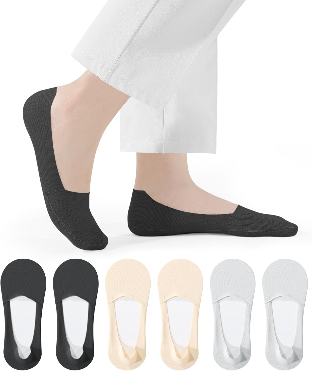 Closemate Womens No Show Socks Ultra Low Cut Invisible Socks Non Slip Socks for...