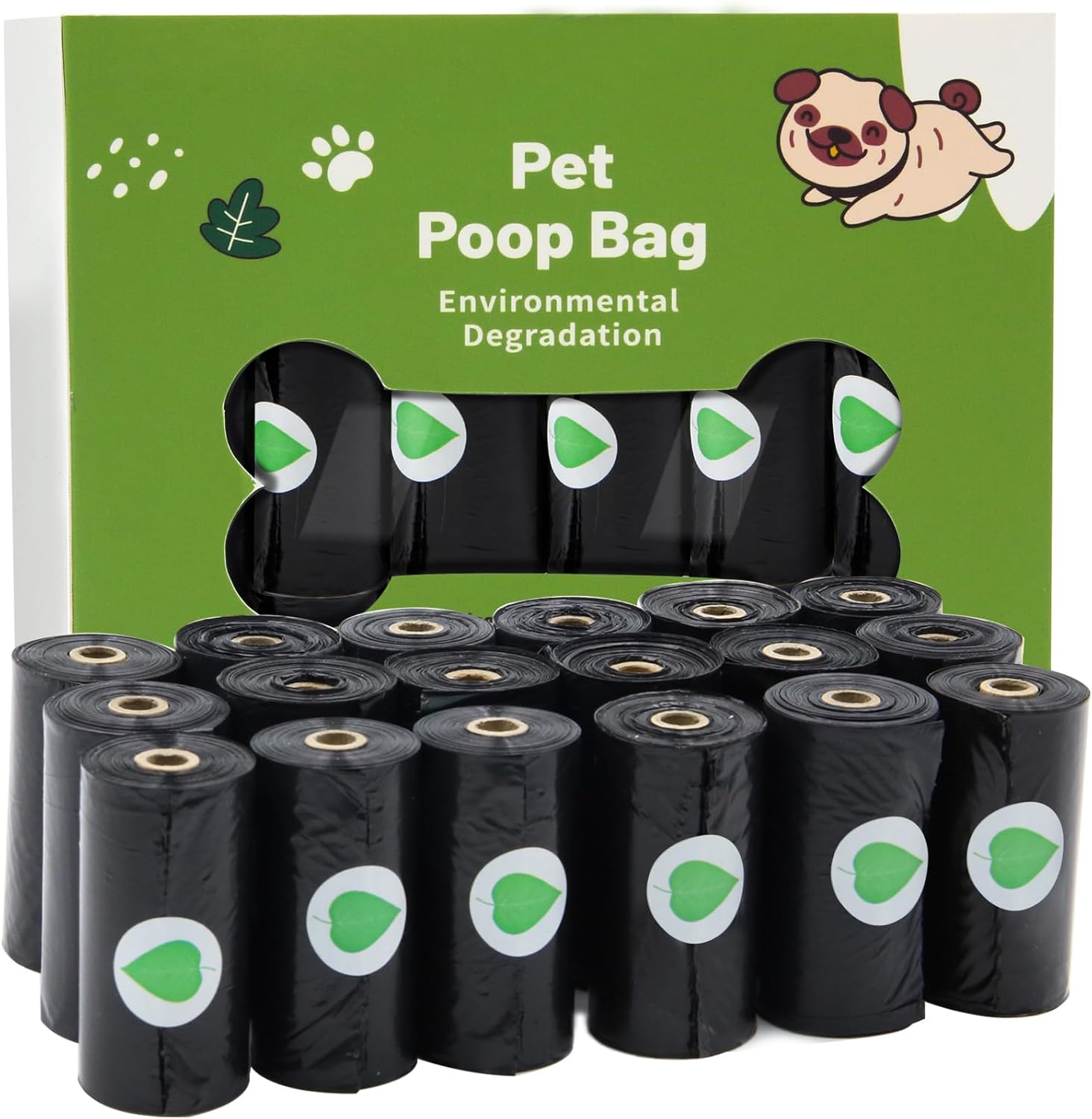 Topfree 270 Biodegradable Dog Poo Bags, Environmentally Friendly, Extra Thick, S...