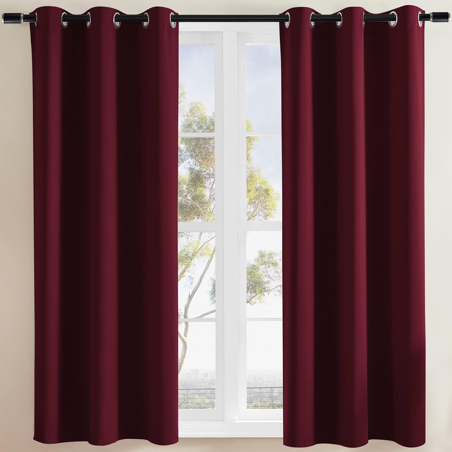 Rutterllow Blackout Curtains for Bedroom, Thermal Insulated Room Darkening Curta...