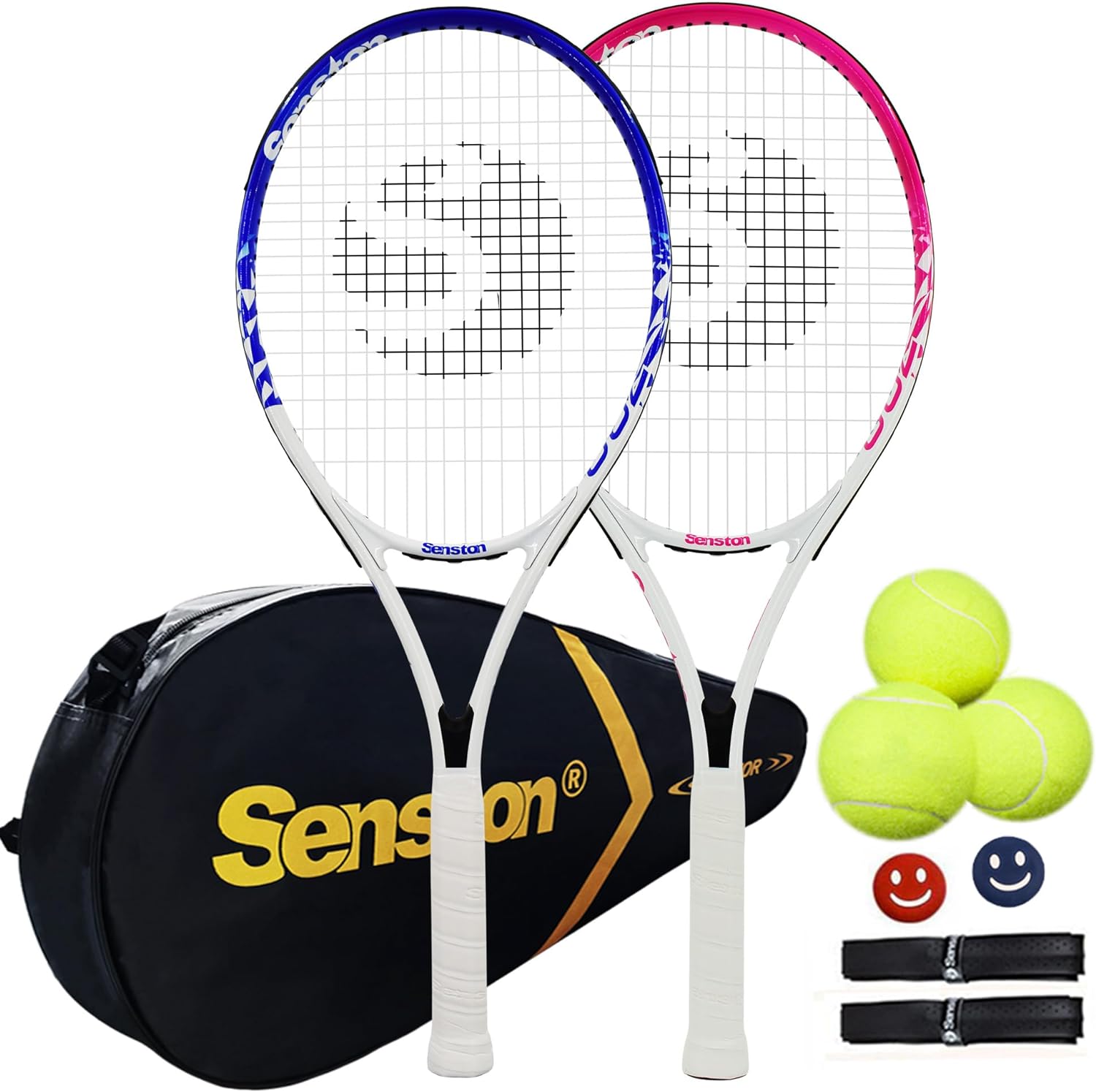 Senston Tennis Rackets for Adults 27 inch Tennis Racquets - 2 Player Tennis Rack...
