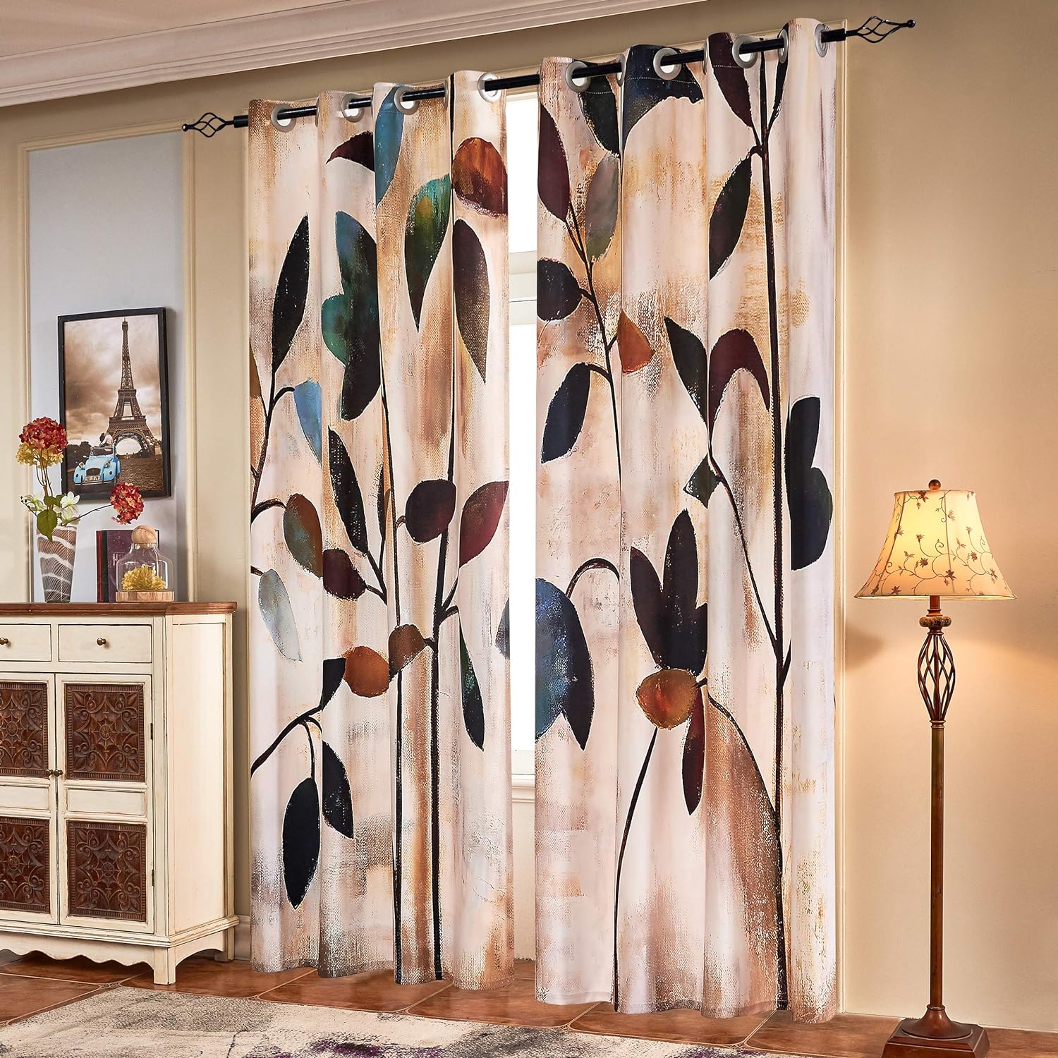 subrtex Printed Curtains Room Darkening for Bedroom Living Room Kids Room Dining...