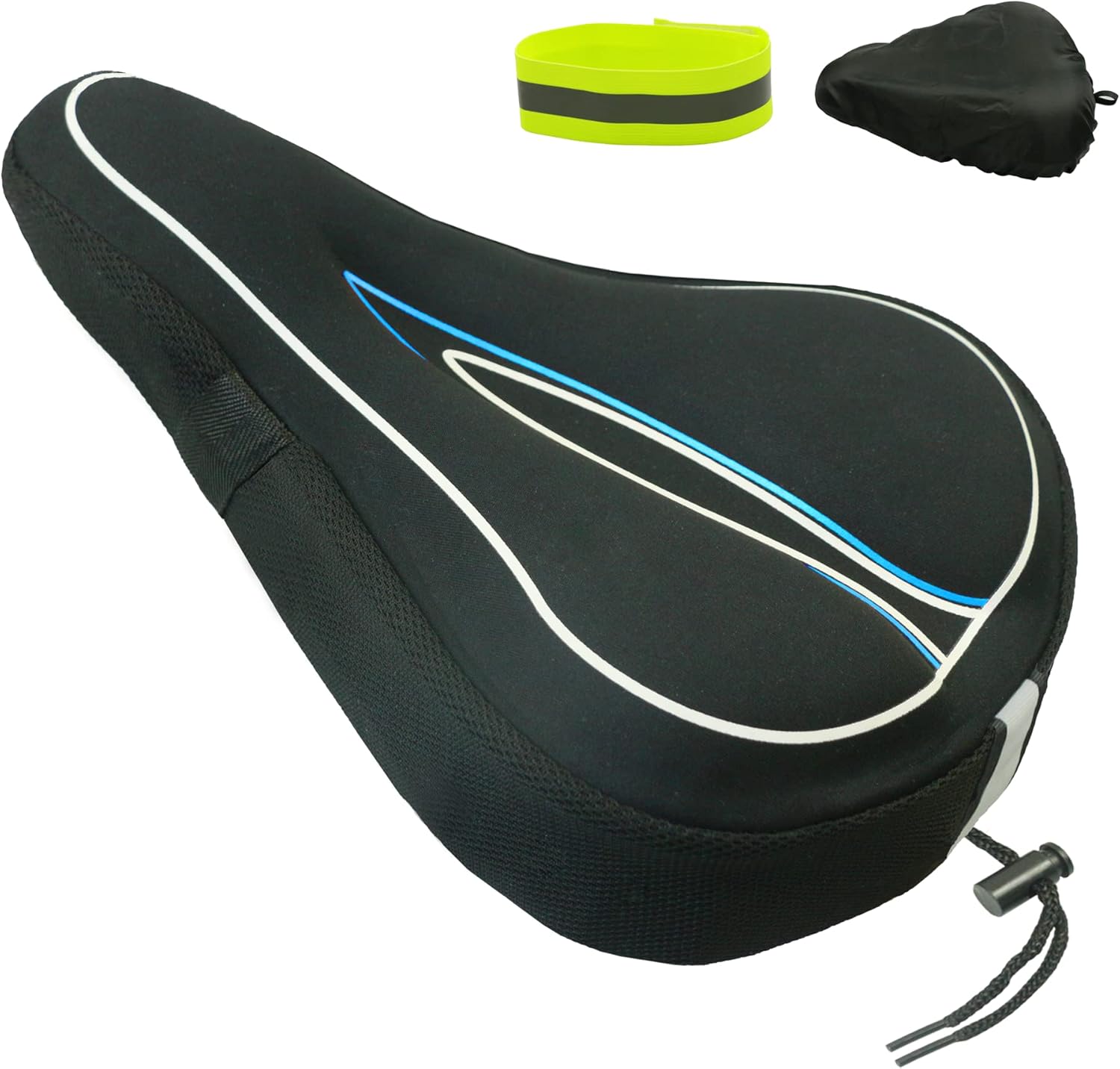 Gel Bike Seat Cover Padded Bicycle Saddle Covers for Women & Men, Most Comfortab...