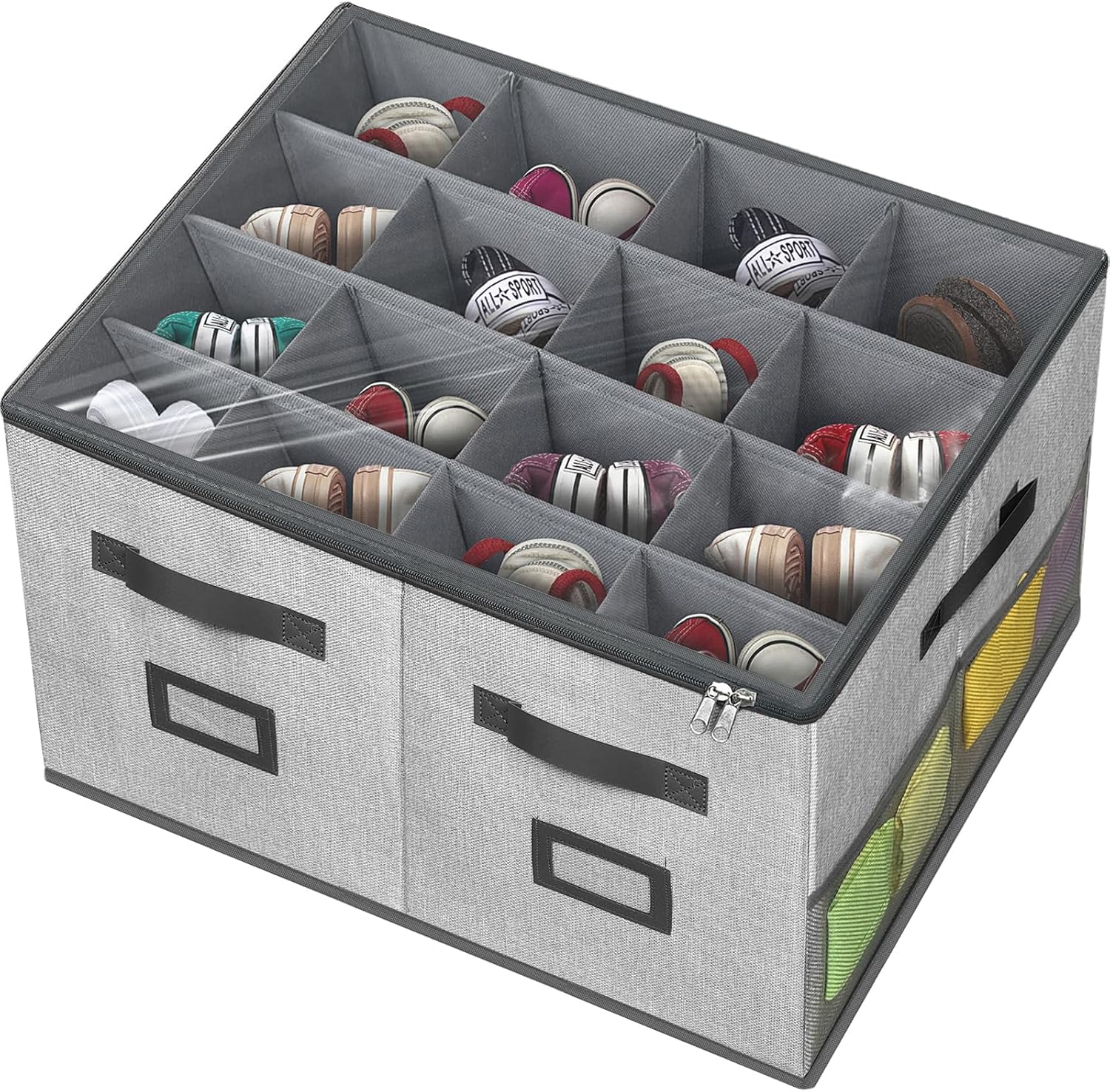 VERONLY Shoe Organizer for Closet, 16 Pairs Large Shoe Box Storage Containers, F...