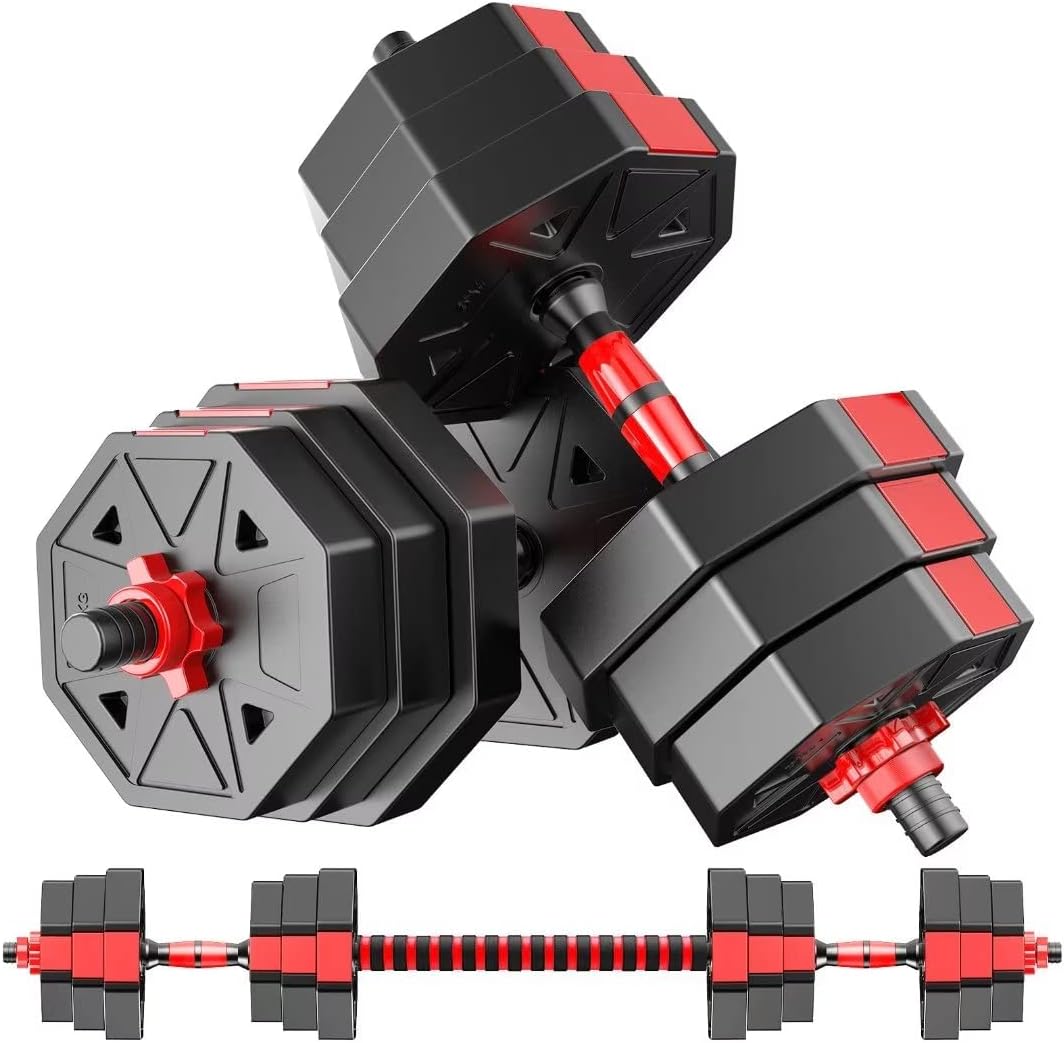 Adjustable Weights Dumbbells Set, 20/30/40/60/80lbs Non-Rolling Adjustable Dumbb...