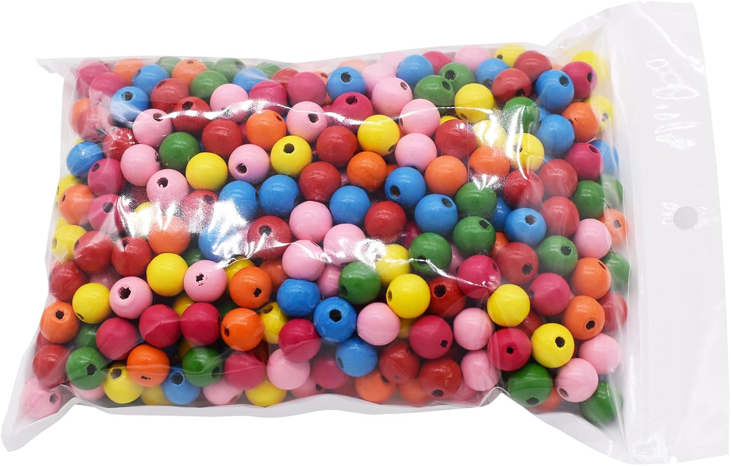 Mljtoyo 500Pcs 12mm Round Coloured Wooden Beads for Crafting, Natural DIY Wooded...