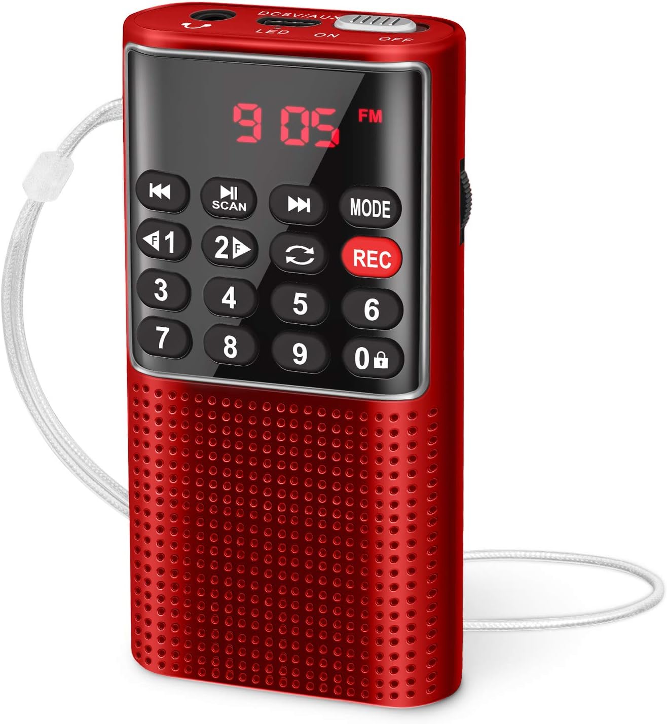 PRUNUS J-328 Small Radio Portable Rechargeable FM Radio,Walkman MP3 Digital Radi...