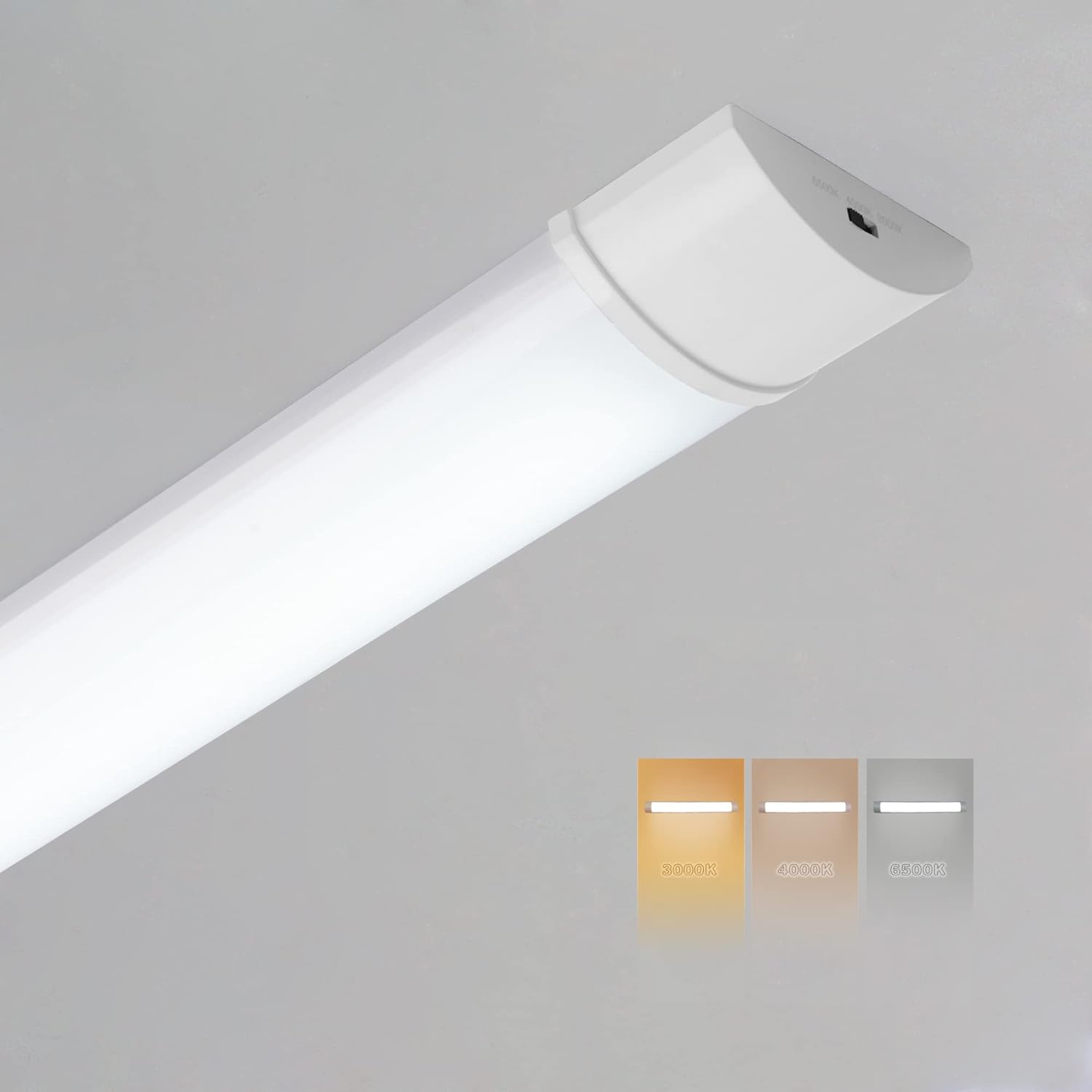 Sundertech® LED Batten Light 4FT, 1.2m 3750lm (3000K/4000K/6500K 3 Colors Choice...