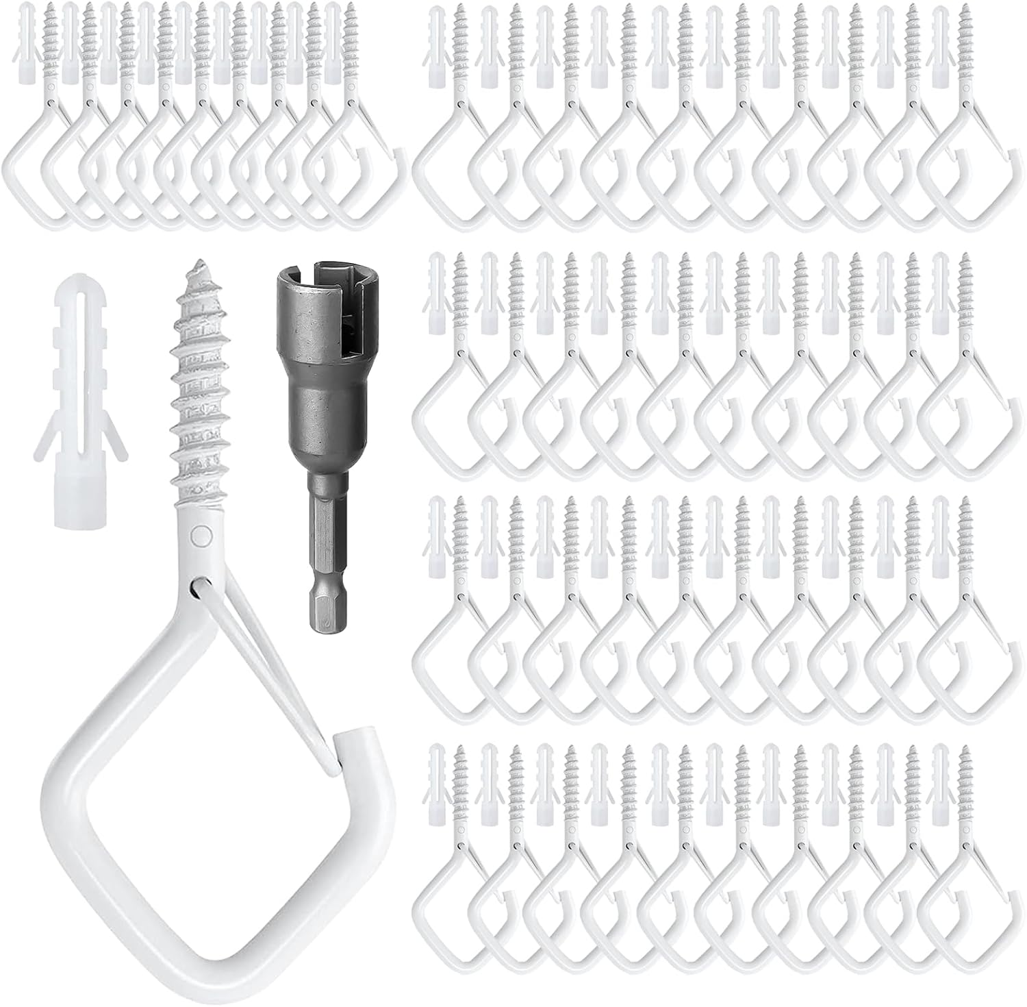 Outdoor Hooks, Special Hooks for String Lights, Innovative Screw Hooks for Hangi...