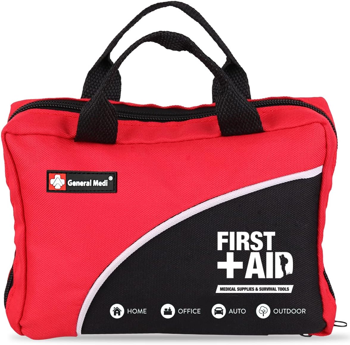 General Medi 160 Piece Premium First Aid Kit Bag - Includes Cold (Ice) Pack, Eme...