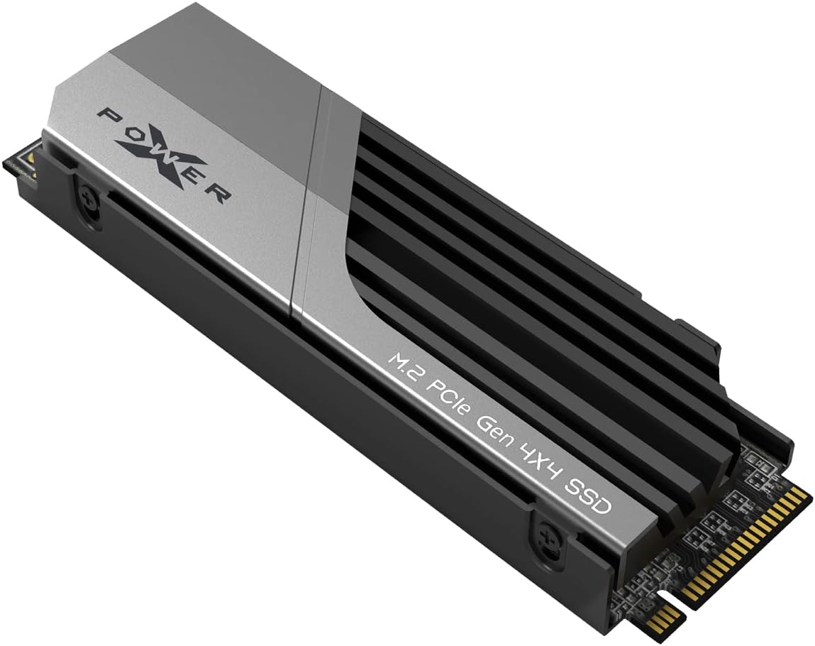 Silicon Power 2TB XS70 Nvme PCIe Gen4 M.2 2280 SSD R/W Up to 7,300/6,800 MB/s, D...