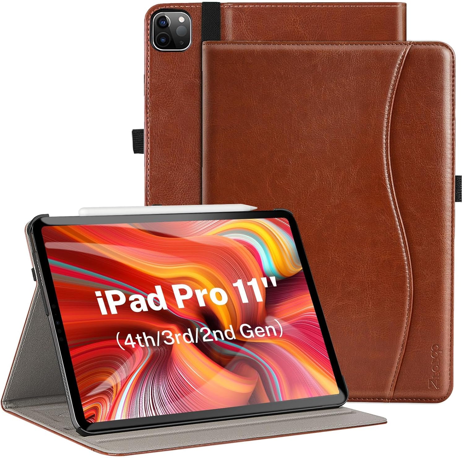 ZtotopCase for New iPad pro 11 inch case 2021/2020, Premium PU Leather Smart Cov...