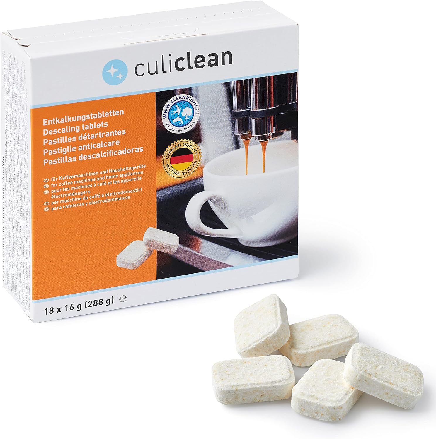 18 Descaling Tablets for Coffee Machines and Home appliances by culiclean 18 Tab...
