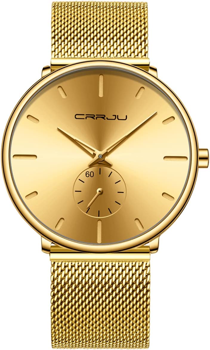 Mens Watches Ultra-Thin Minimalist Waterproof - Fashion Wrist Watch for Men Unis...