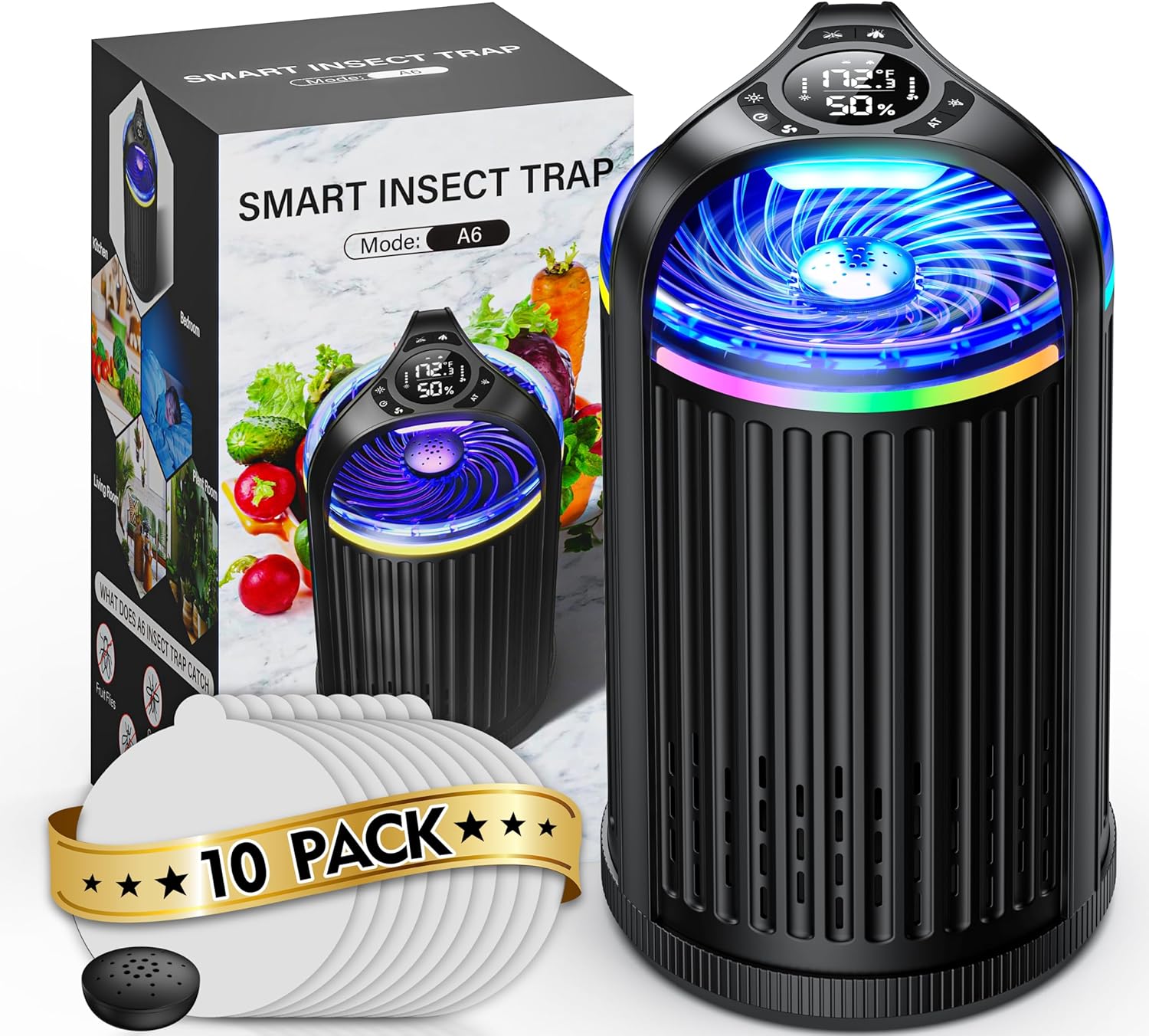 Fruit Fly Traps for Indoors, Smart Pro Indoor Insect Traps for Fruit Flies, Moth...