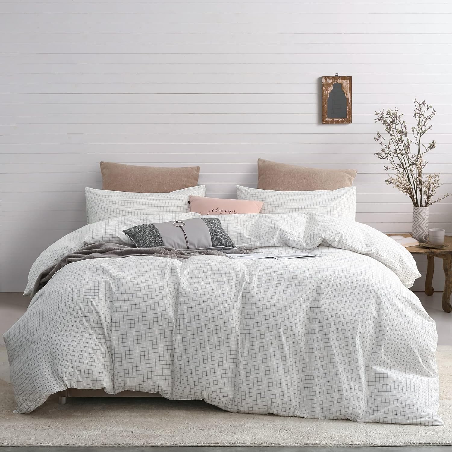 Ventidora 3 Piece Duvet Cover Set, Special Queen Size Duvet Cover Set with 100%...