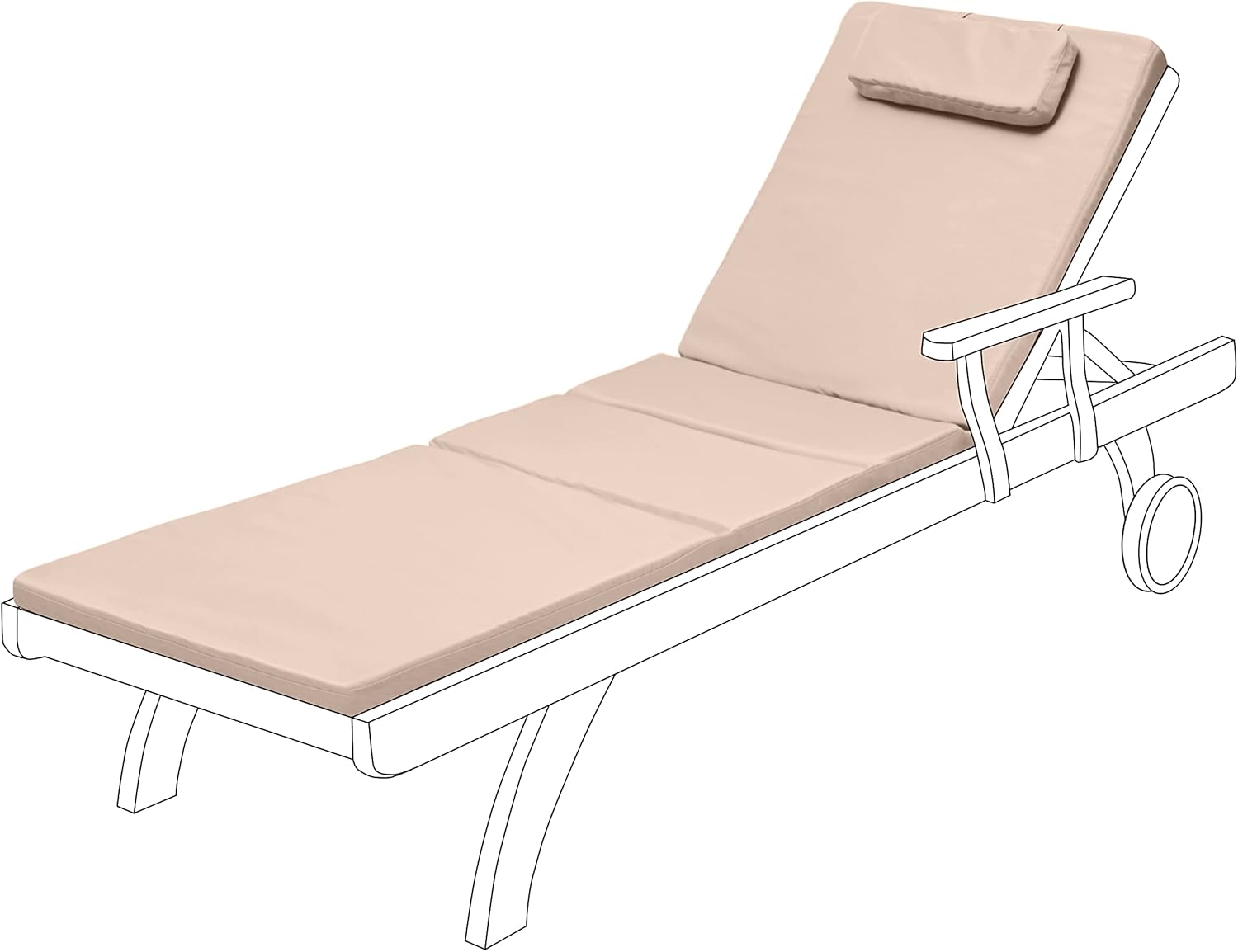 Gardenista Garden Sunlounger Replacement Pad | Sun lounger Recliner Patio Furnit...