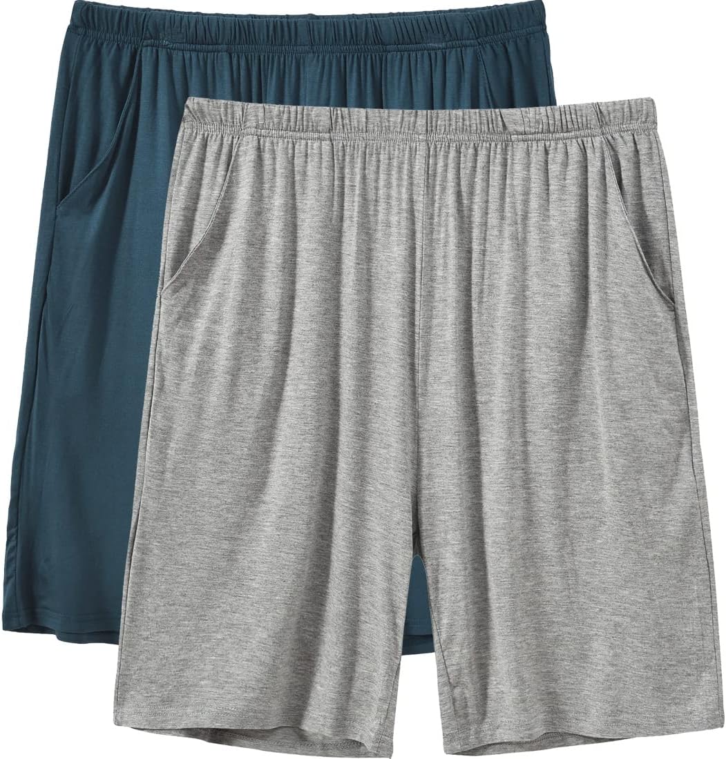 JINSHI Men's Lounge Shorts Nightwear Ultra Soft Comfy Modal Pyjama Bottoms XL 2...