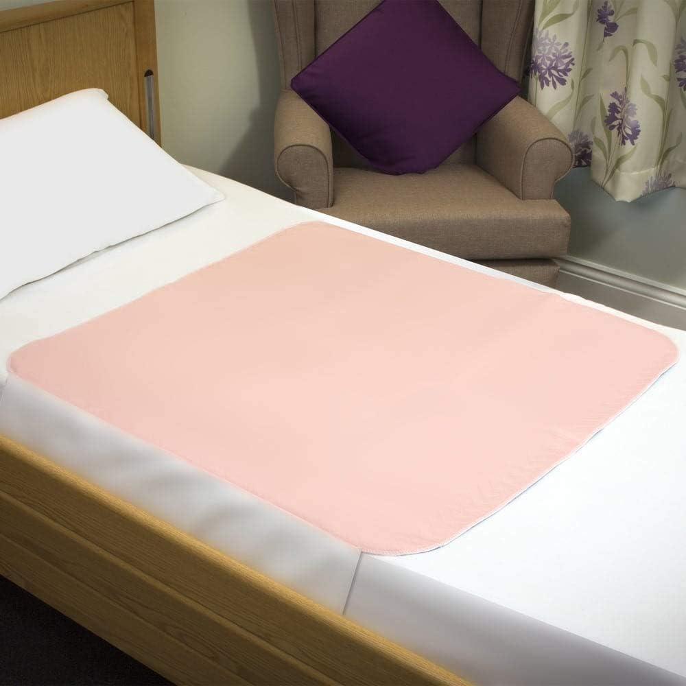 2 x Easy Care Solutions | Washable Bed Pad Protector with Tucks/Flaps | 85 cm x...