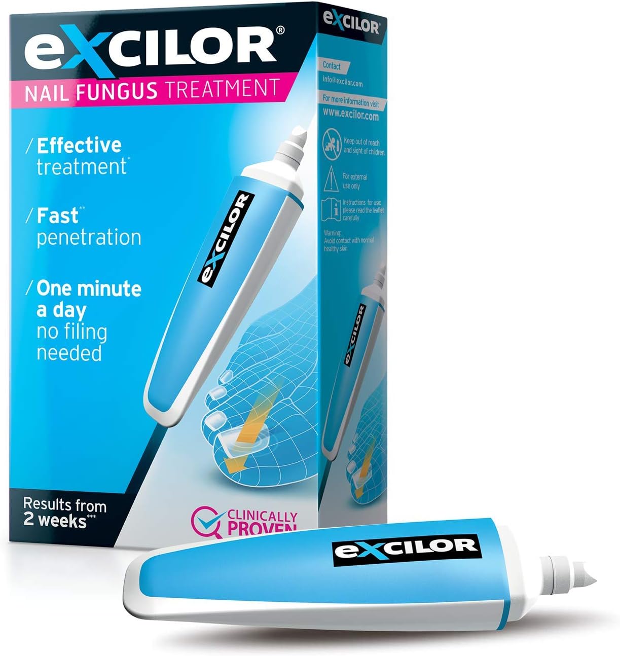 Excilor Nail Fungus Treatment Pen, Anti-Fungal Nail Treatment & Repair for Finge...