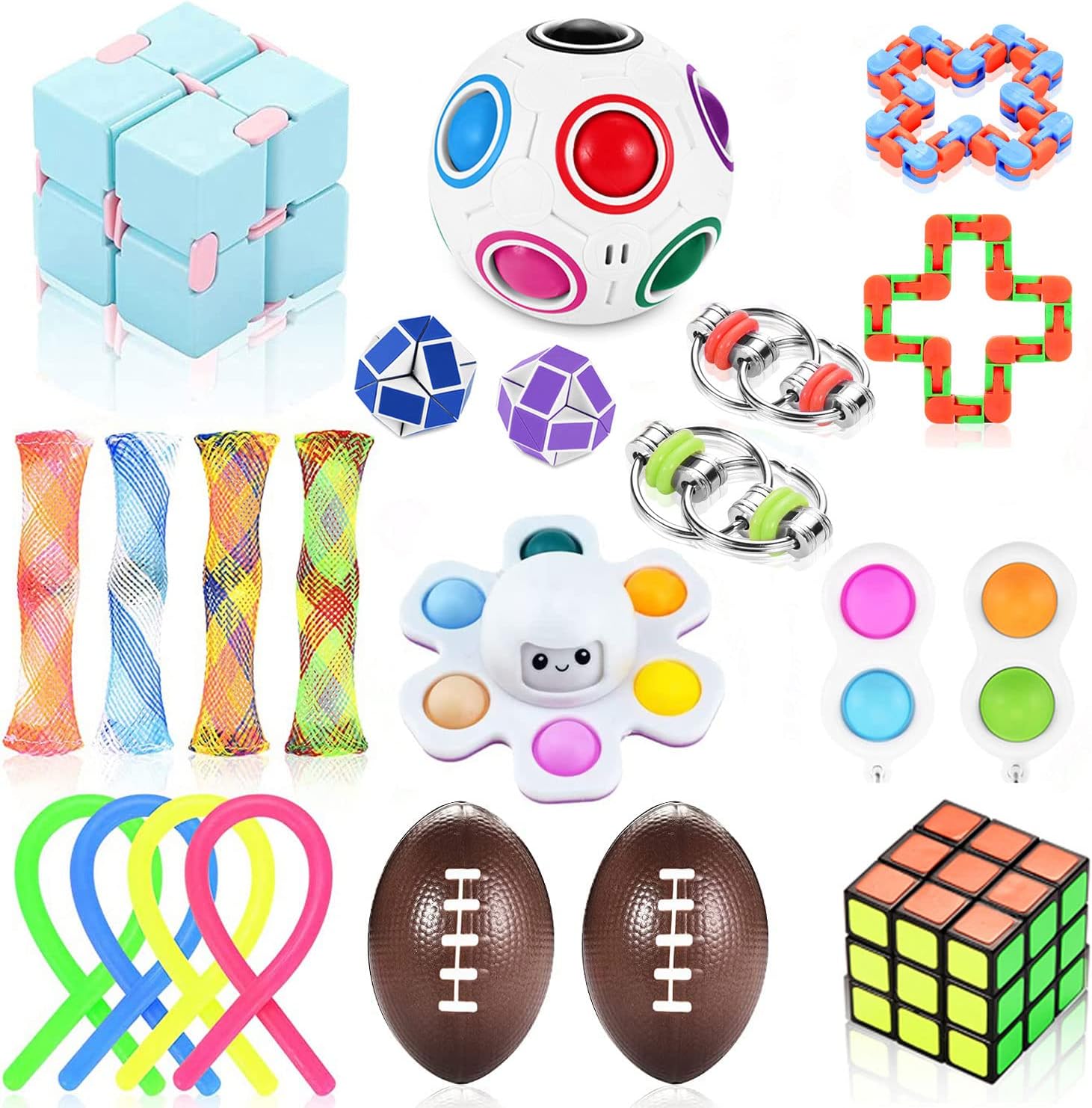 Nestling Fidget Toys Set,22 pcs Sensory Fidget Toys for Kids and Adults,Squeeze...