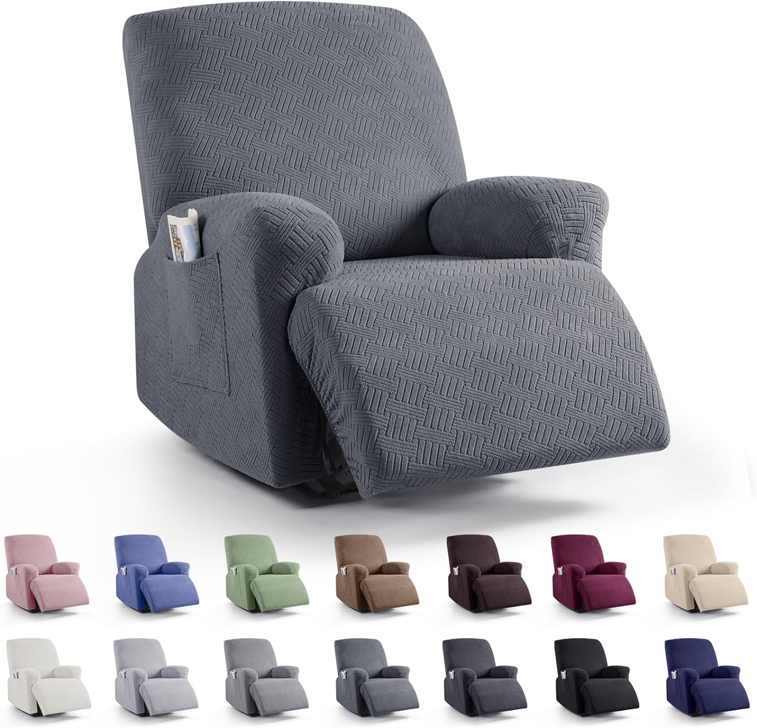 KinCam Recliner Covers, Stretch Reclining Chair Covers, Recliner Sofa Slipcovers...