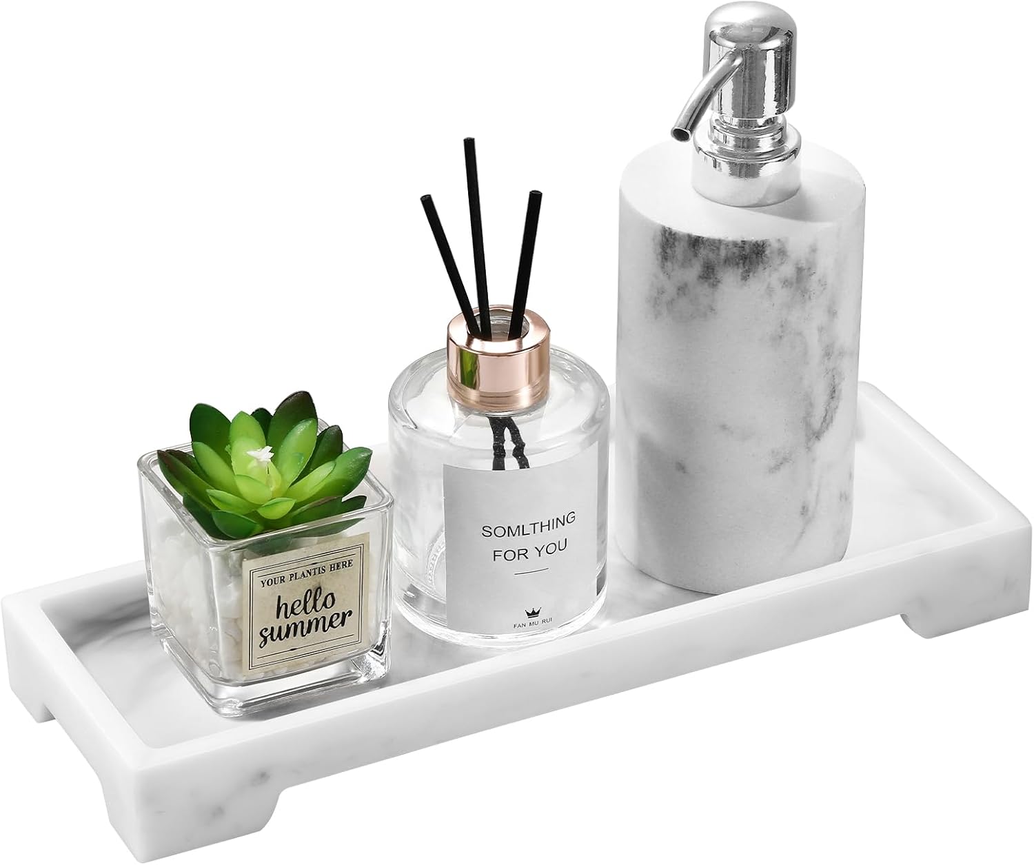 Luxspire Vanity Tray, Bathroom Tray Toilet Tank Storage Tray, Resin Kitchen Sink...